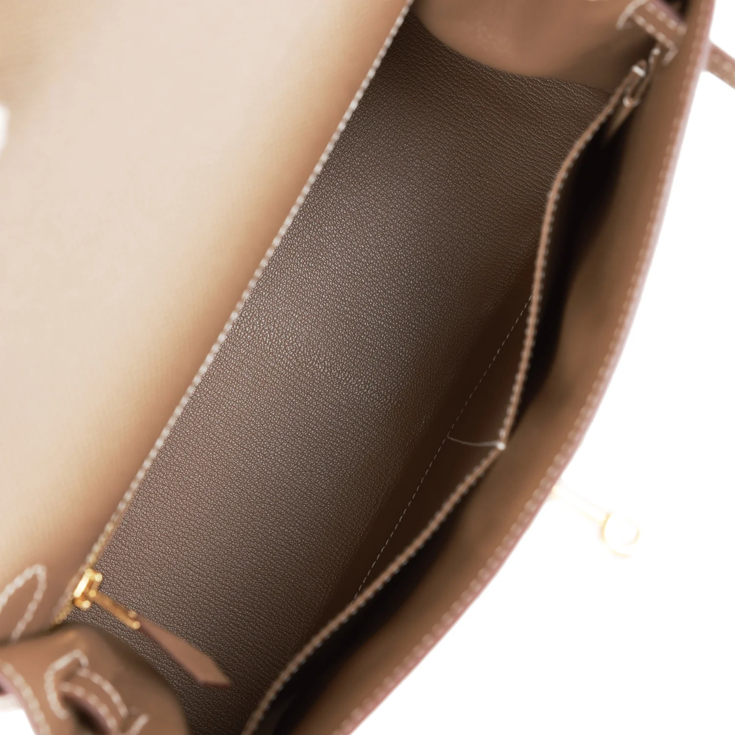 Her Kelly Sellier 28 Etoupe Epsom Gold Hardware