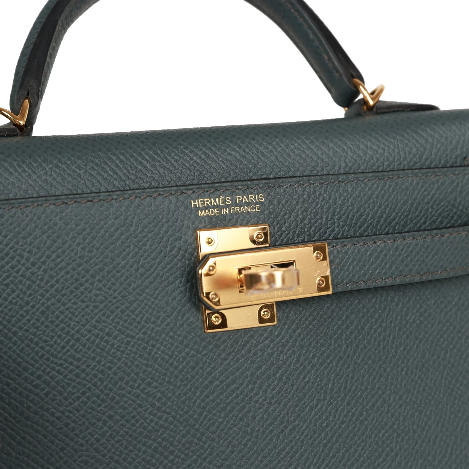 Her Kelly Sellier 20 Bleu Orage Epsom Gold Hardware