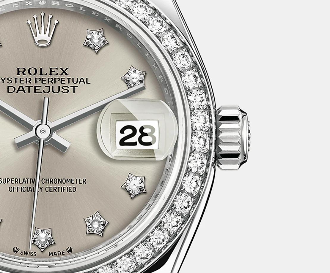 Lady-Datejust 28, Oystersteel and 18k White Gold, Ref# 279384RBR-0022