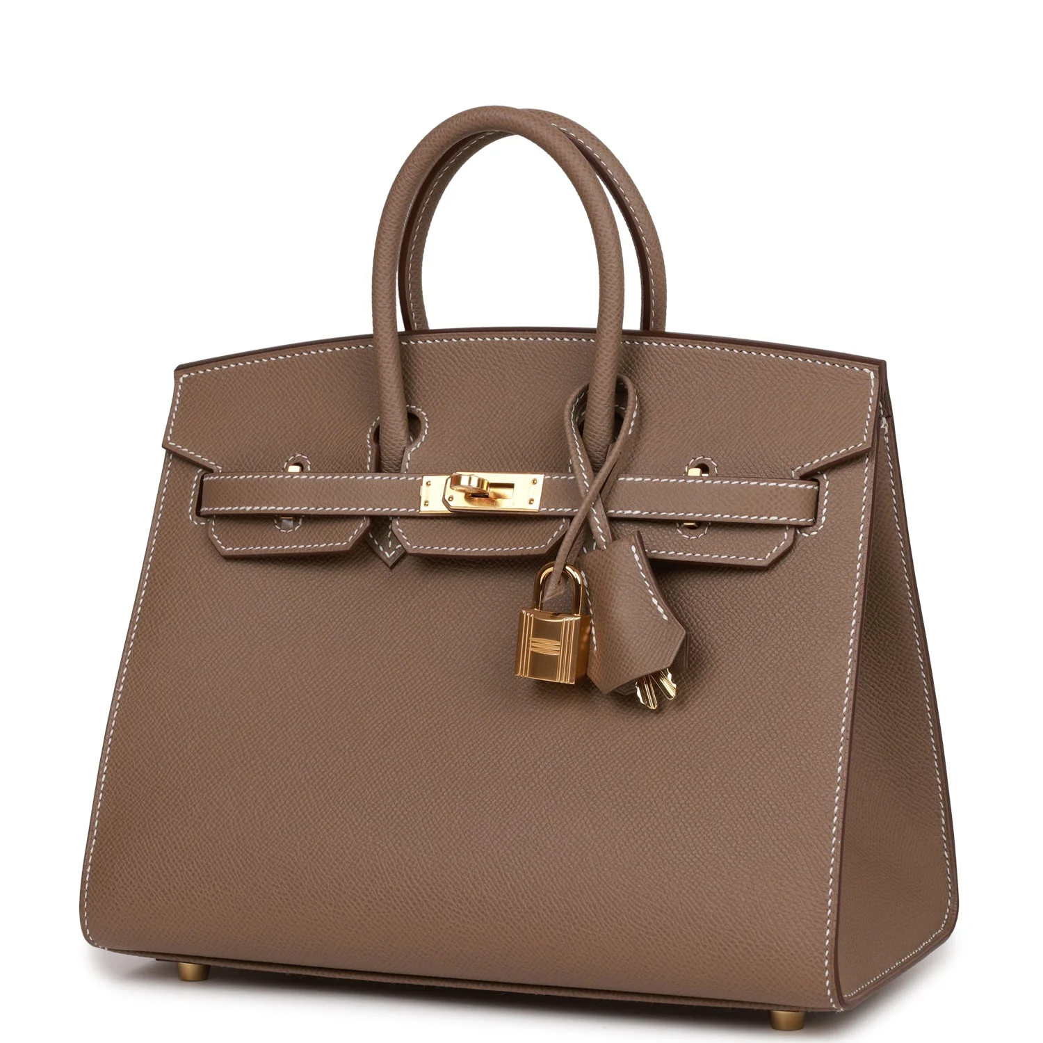 Her Birkin Sellier 25 Etoupe Epsom Gold Hardware