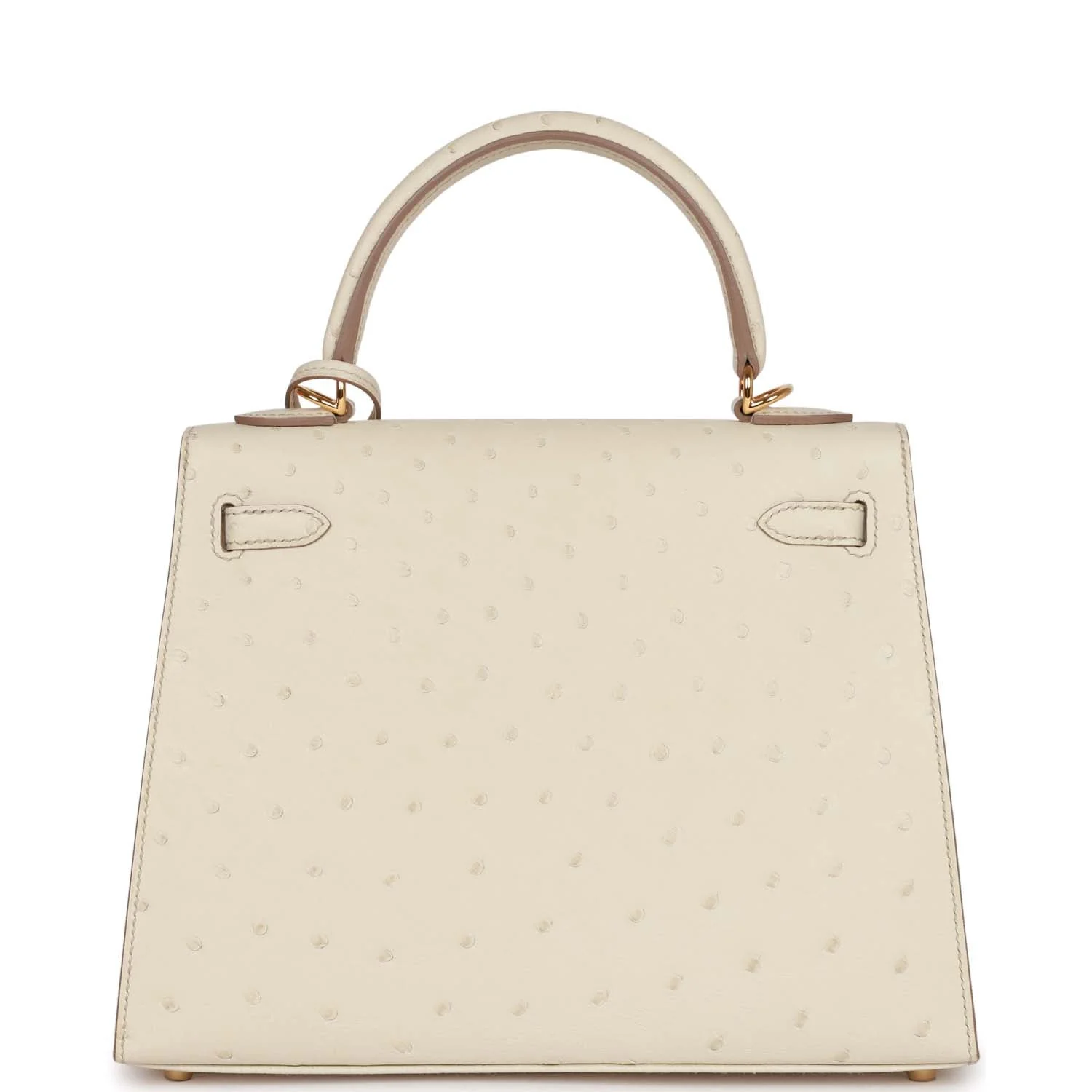 Her Kelly Sellier 25 Beton Ostrich Gold Hardware