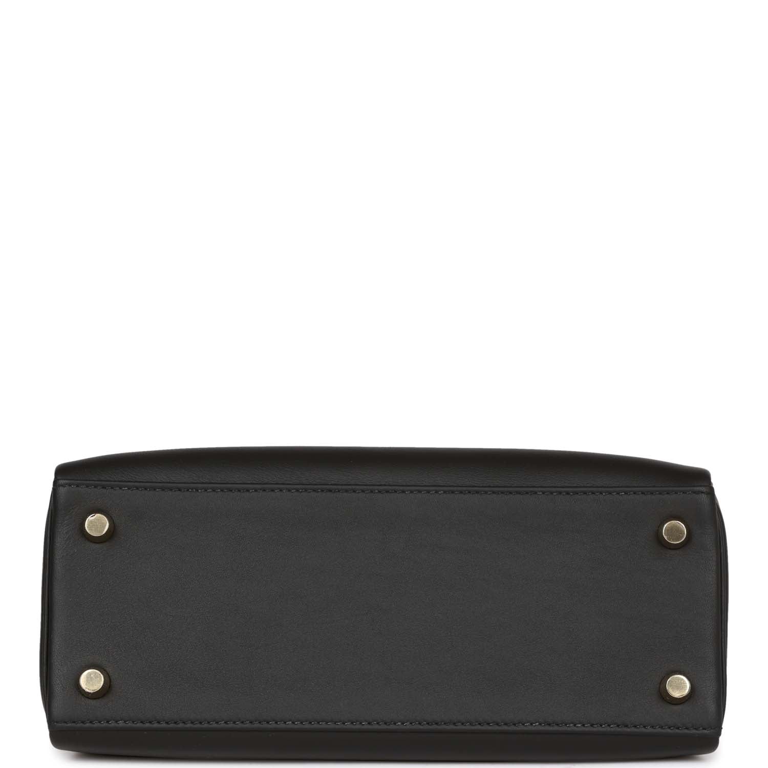 Her Kelly Retourne 25 Black Swift Gold Hardware