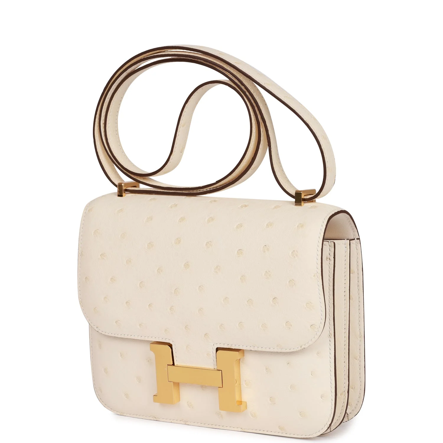 Her Constance 18 Nata Ostrich Gold Hardware