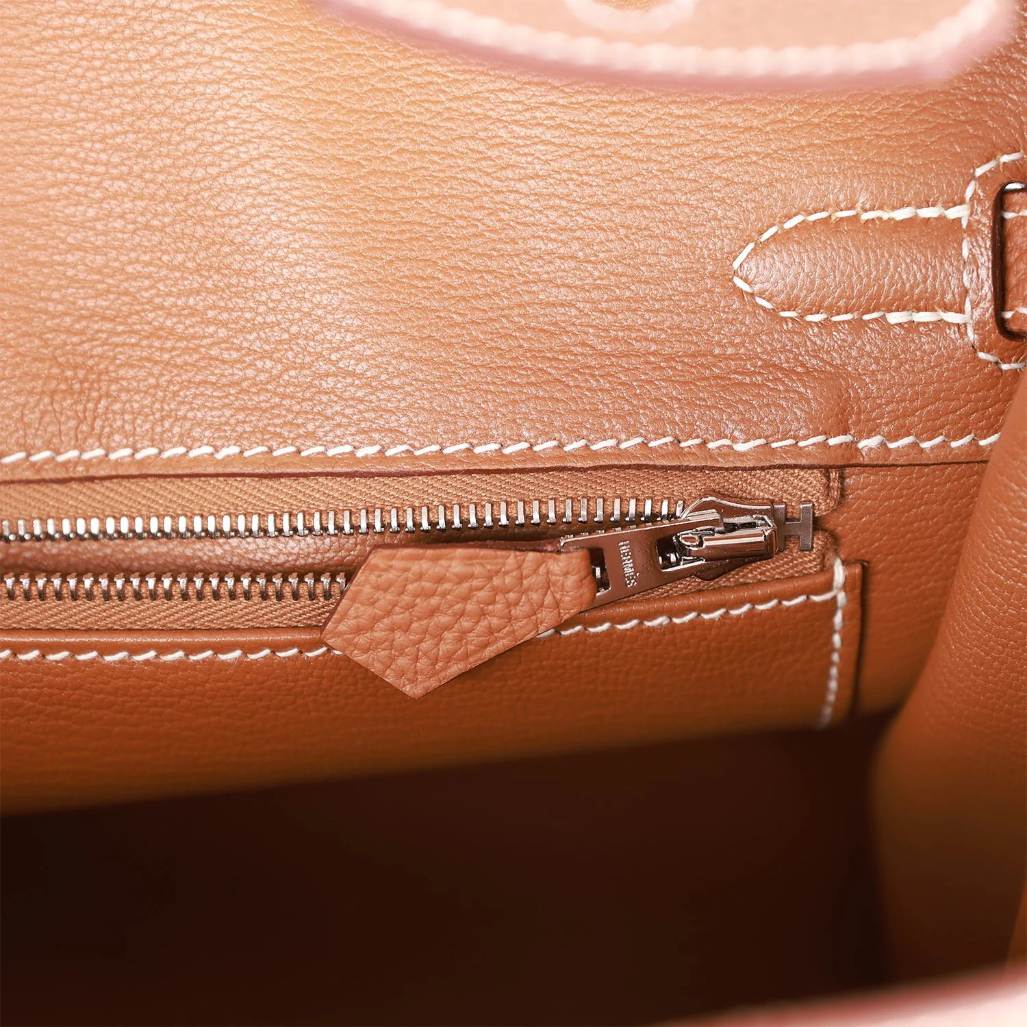 Her Birkin 25 Gold Togo Palladium Hardware