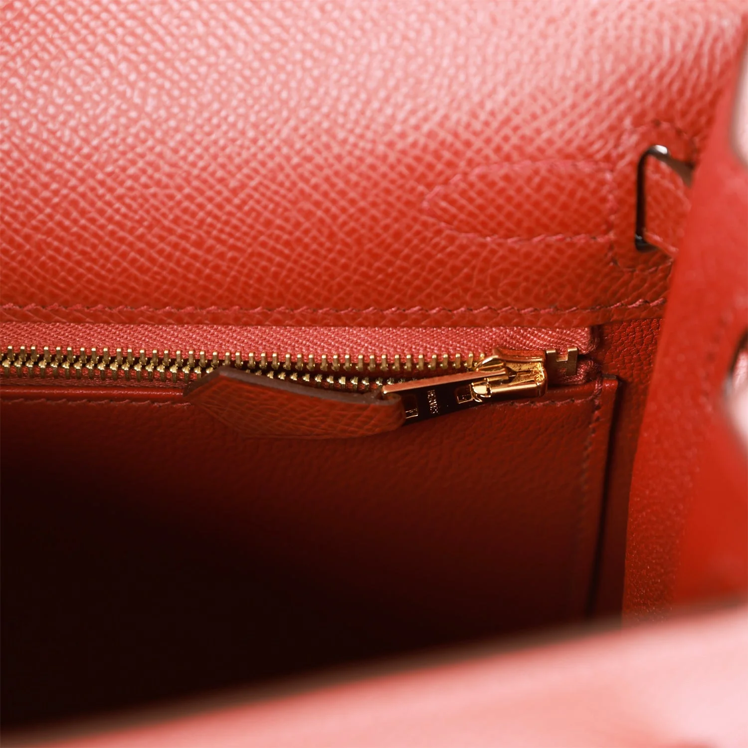 Her Kelly Sellier 25 Rouge Venetian Epsom Gold Hardware