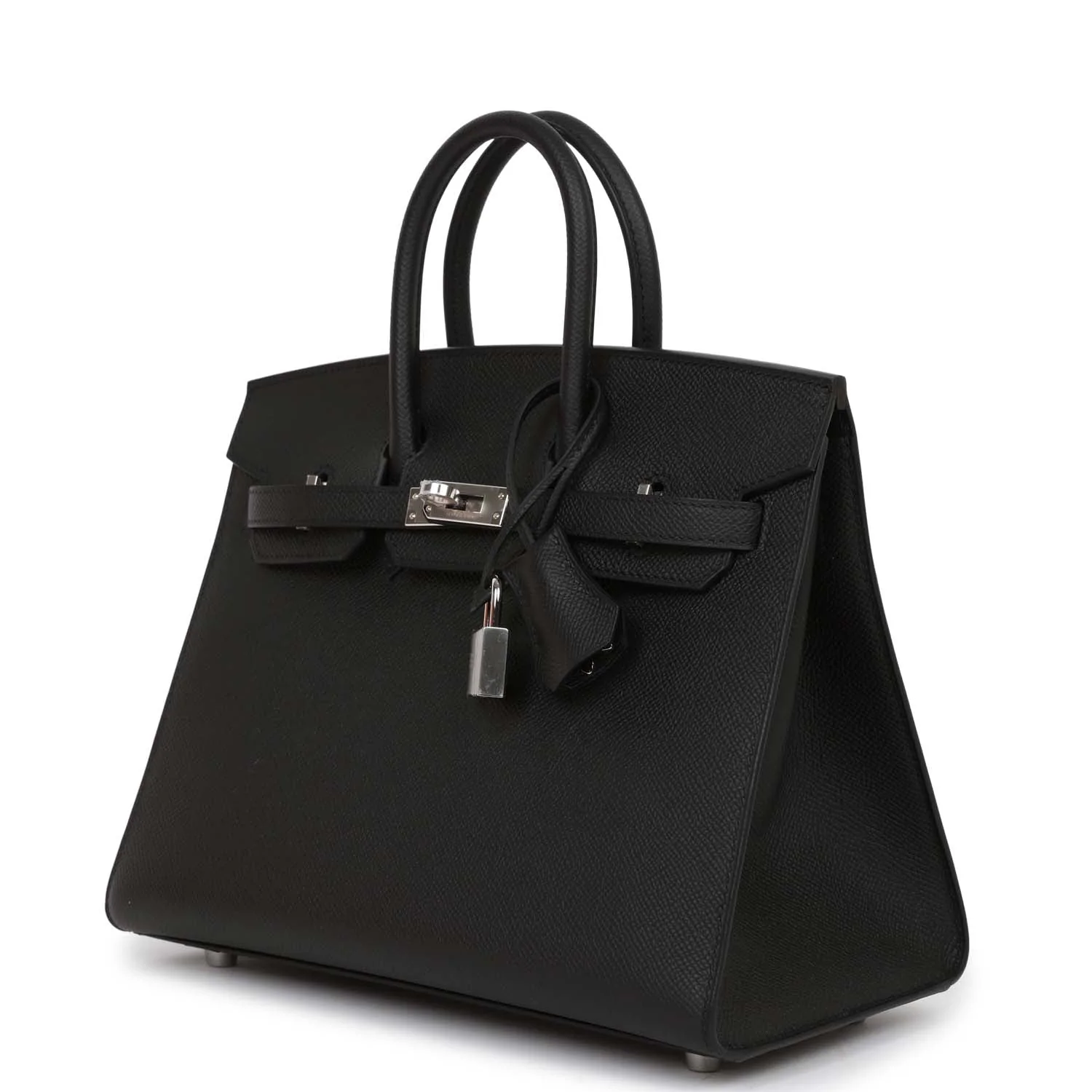 Her Birkin Sellier 25 Black Epsom Palladium Hardware