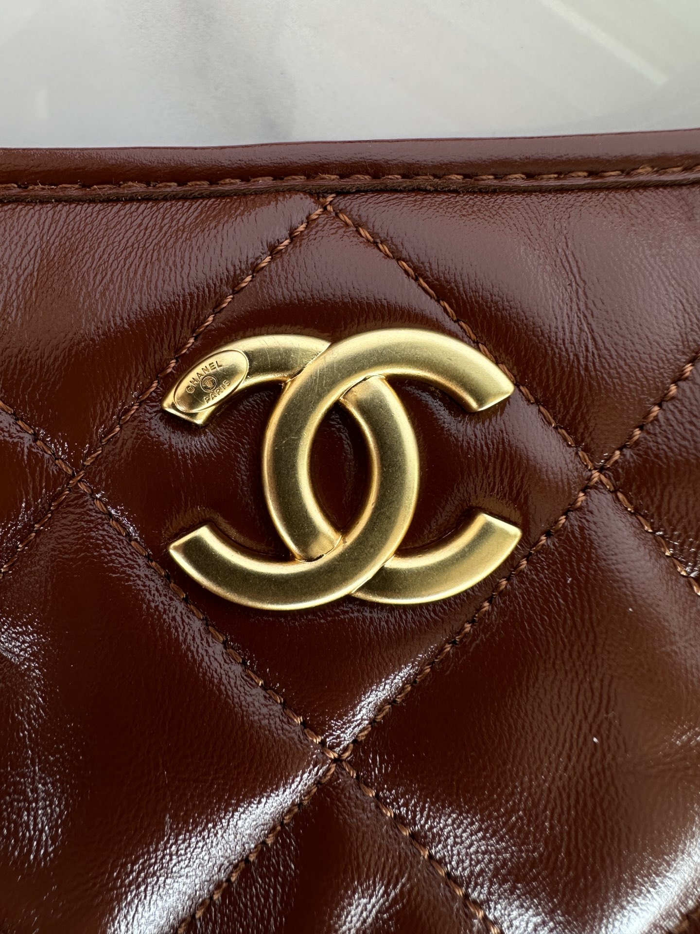 CHANEL Hobo Handbag  Khaki- AS4912