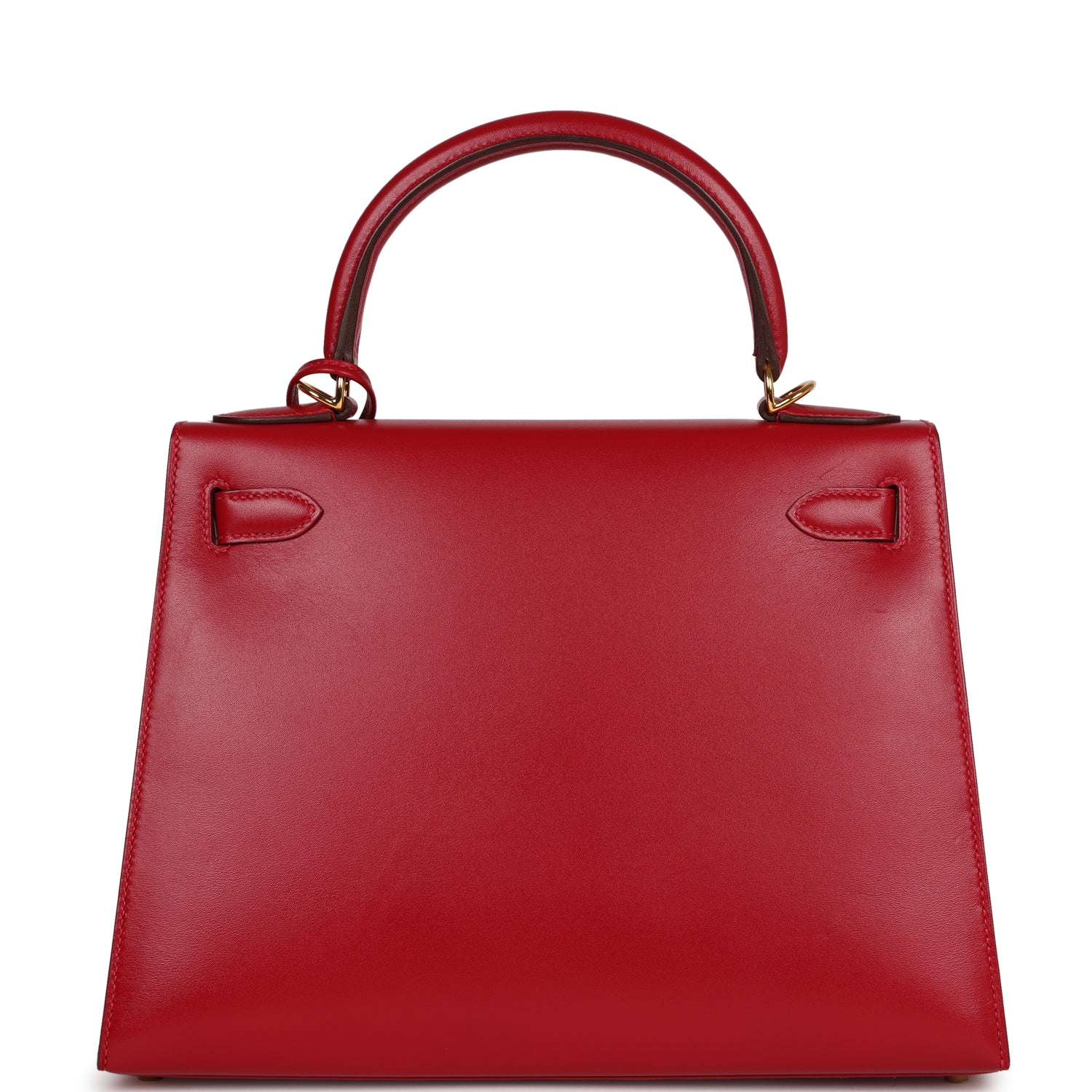 Her Kelly Sellier 28 Rouge Vif Tadelakt Gold Hardware