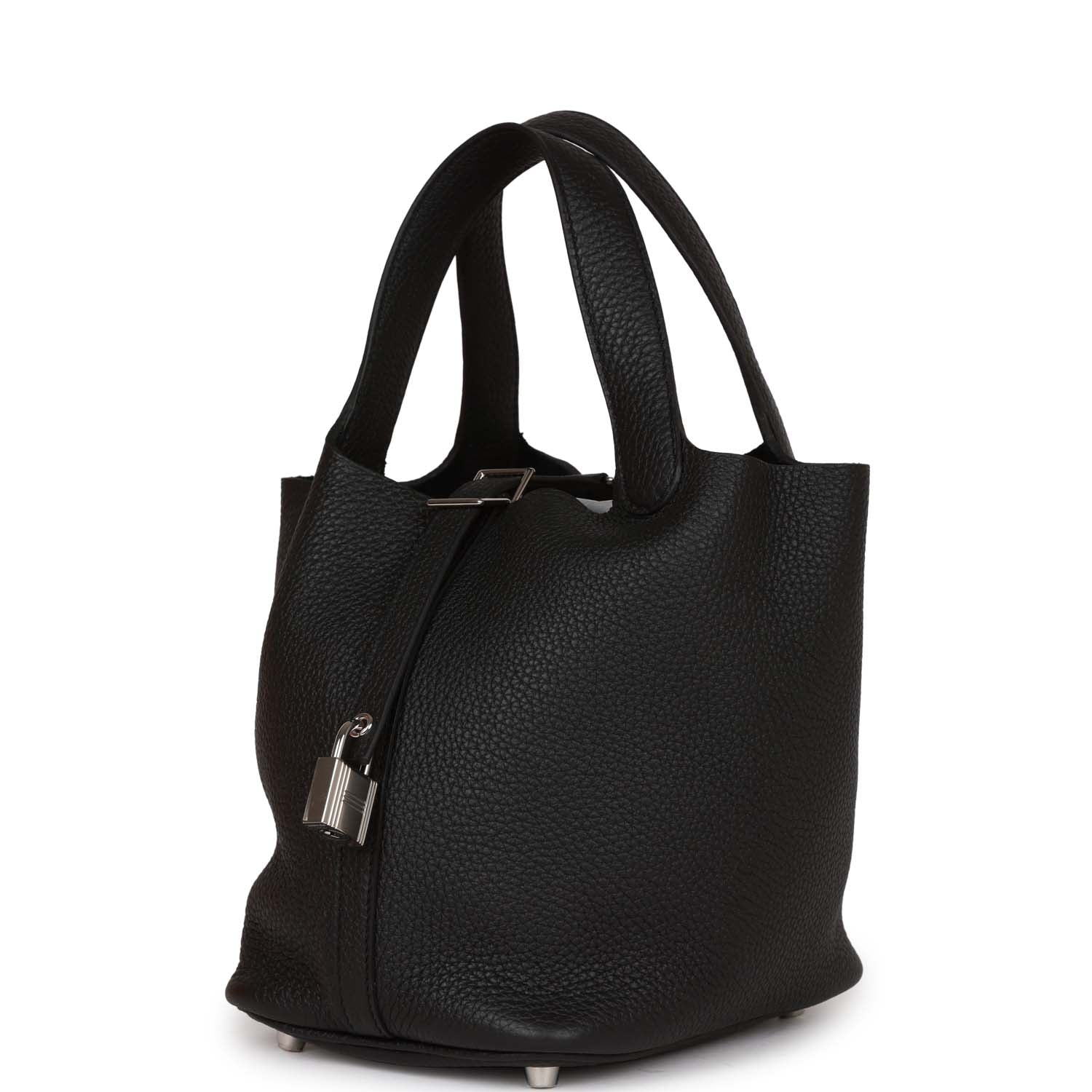 Her Picotin Lock 18 Black Clemence Palladium Hardware