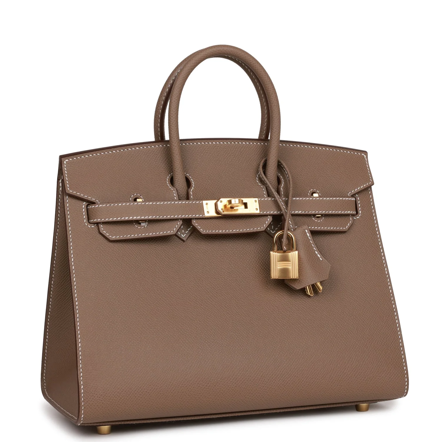 Her Birkin Sellier 25 Etoupe Epsom Gold Hardware