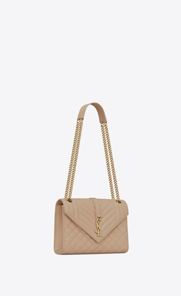 ENVELOPE MEDIUM IN QUILTED GRAIN DE POUDRE EMBOSSED LEATHER