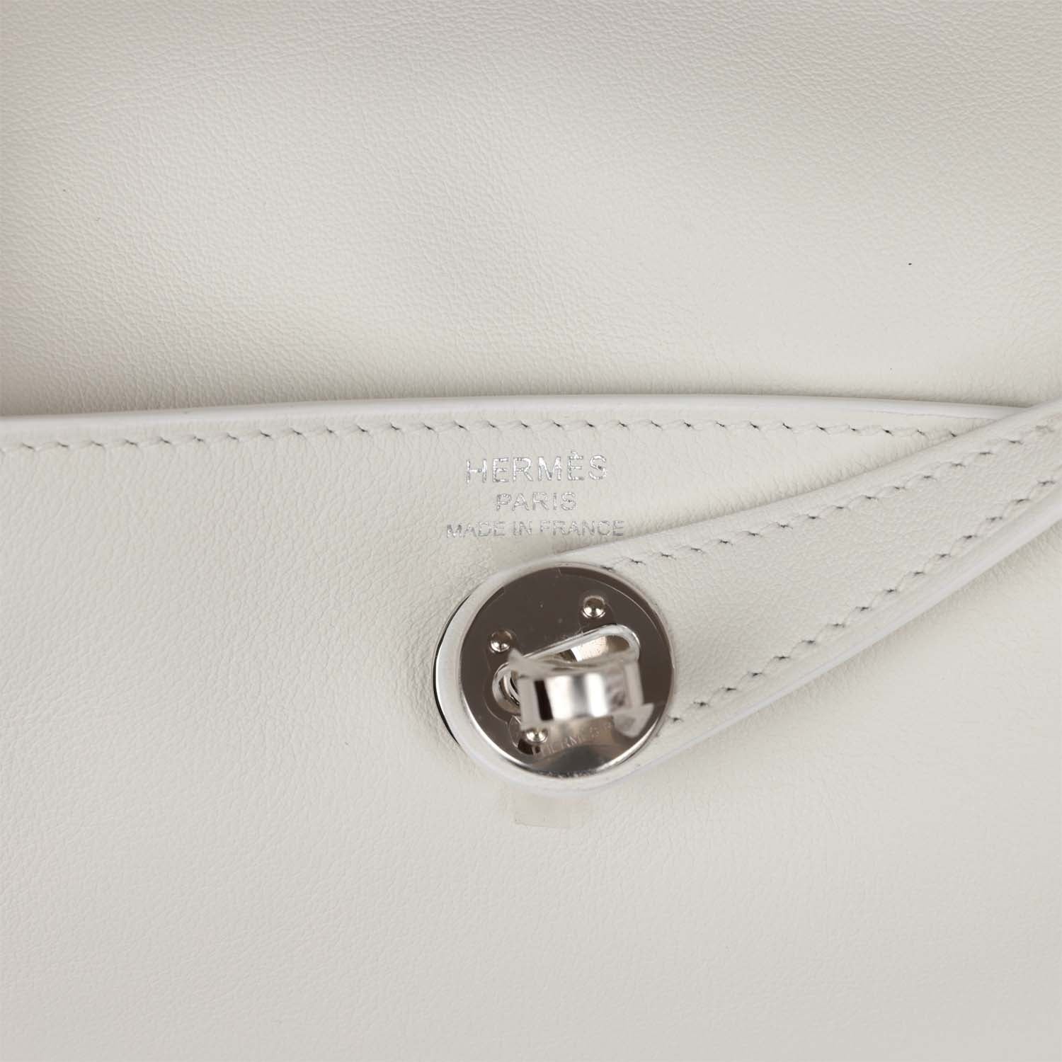 Her Mini Lindy White Swift Palladium Hardware