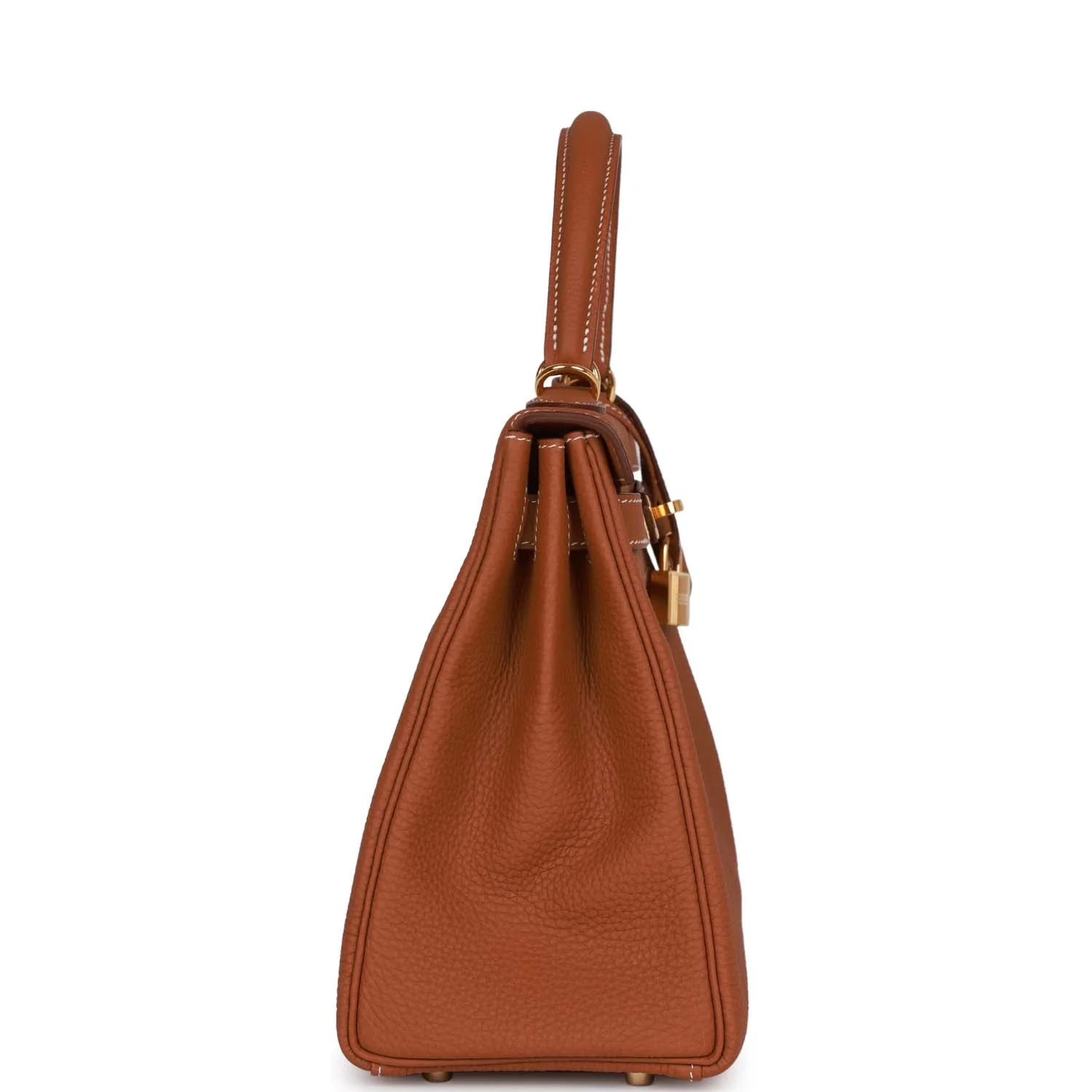 Pre-owned Her Kelly Retourne 28 Gold Togo Gold Hardware