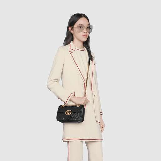 GG Marmont Matelass Black Mini Bag