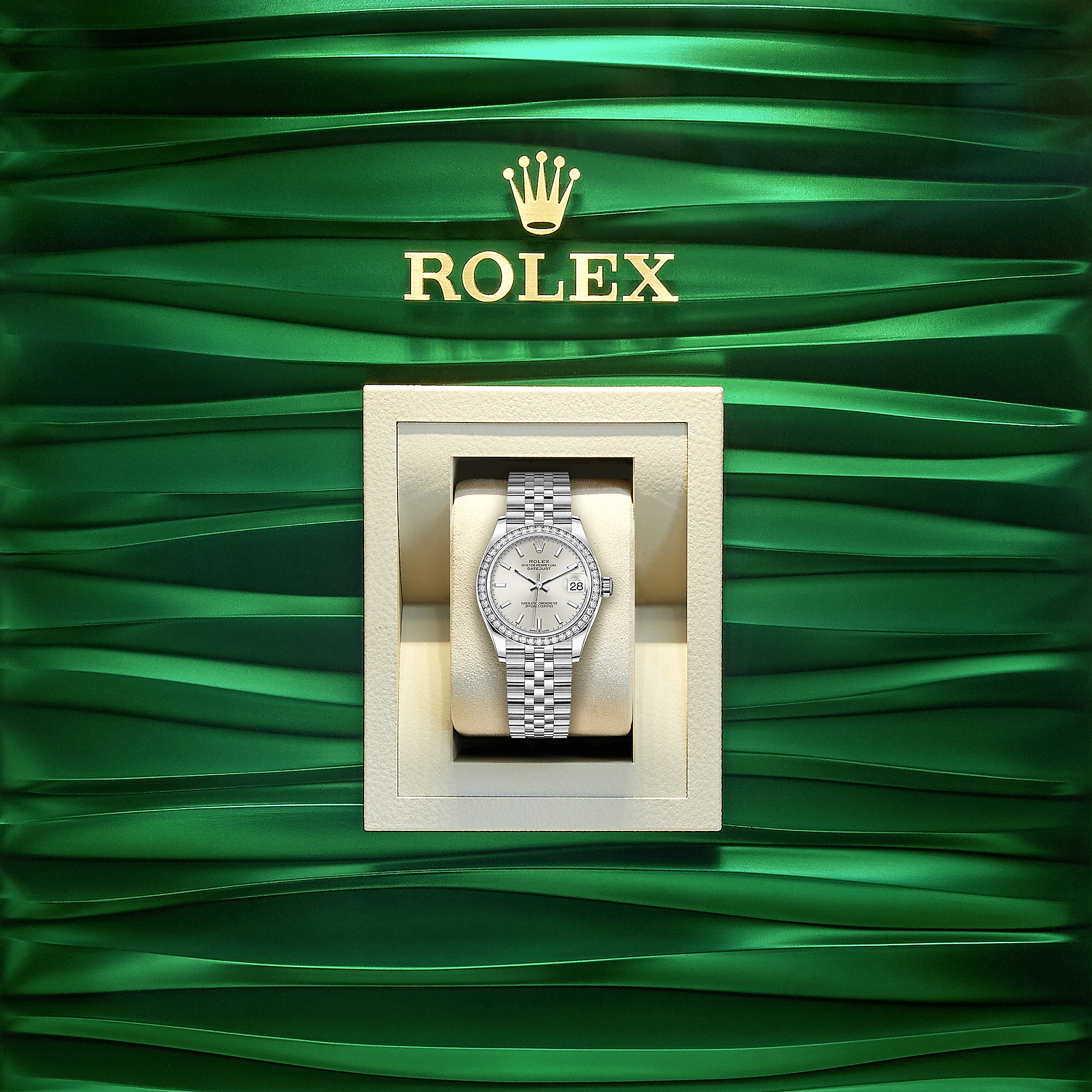 Lady-Datejust 28, Oystersteel and 18k White Gold, Ref# 279384RBR-0007