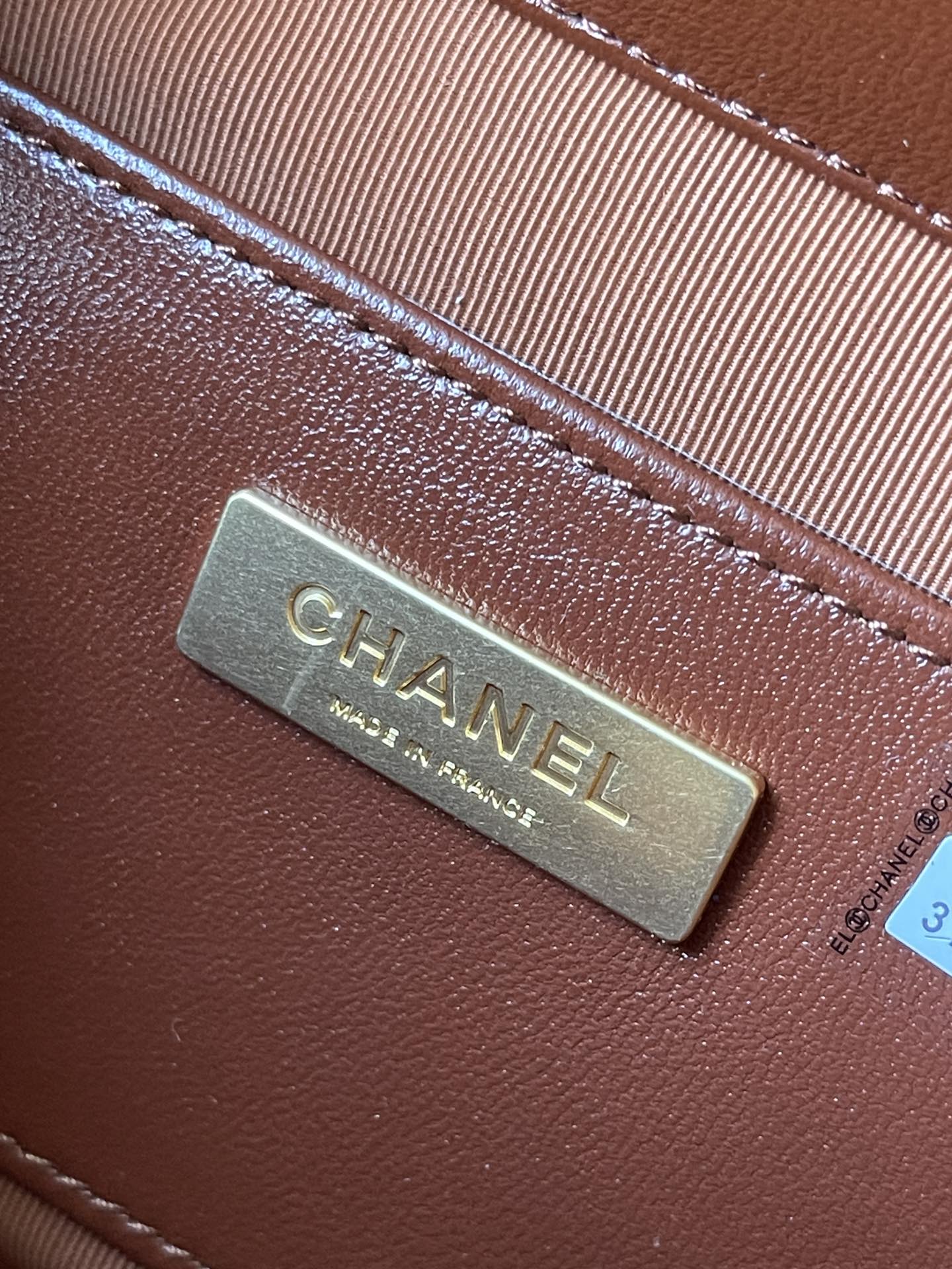 CHANEL Mini Bag with Top Handle Brown-AS4958