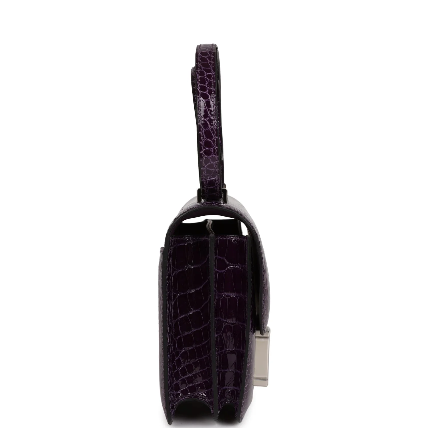 Her Constance 18 Amethyst Shiny Alligator Tigers Eye Quartz Palladium Hardware