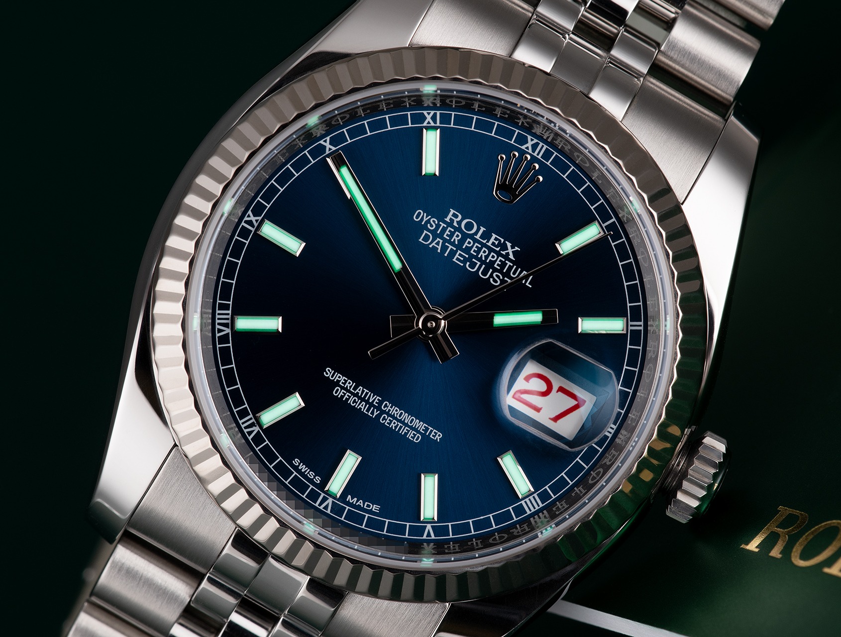 Datejust 36 116234 Roulette Wheel Blue dial