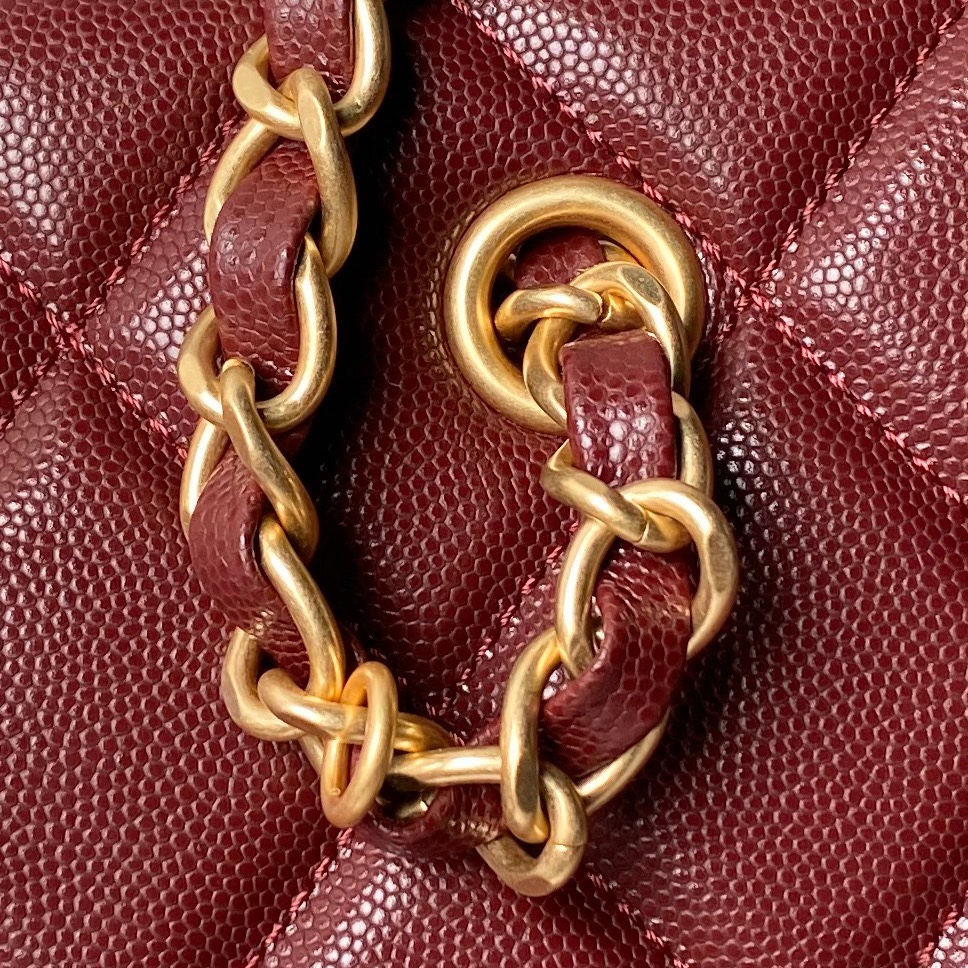 CHANEL Small Tote -Red-AS4940