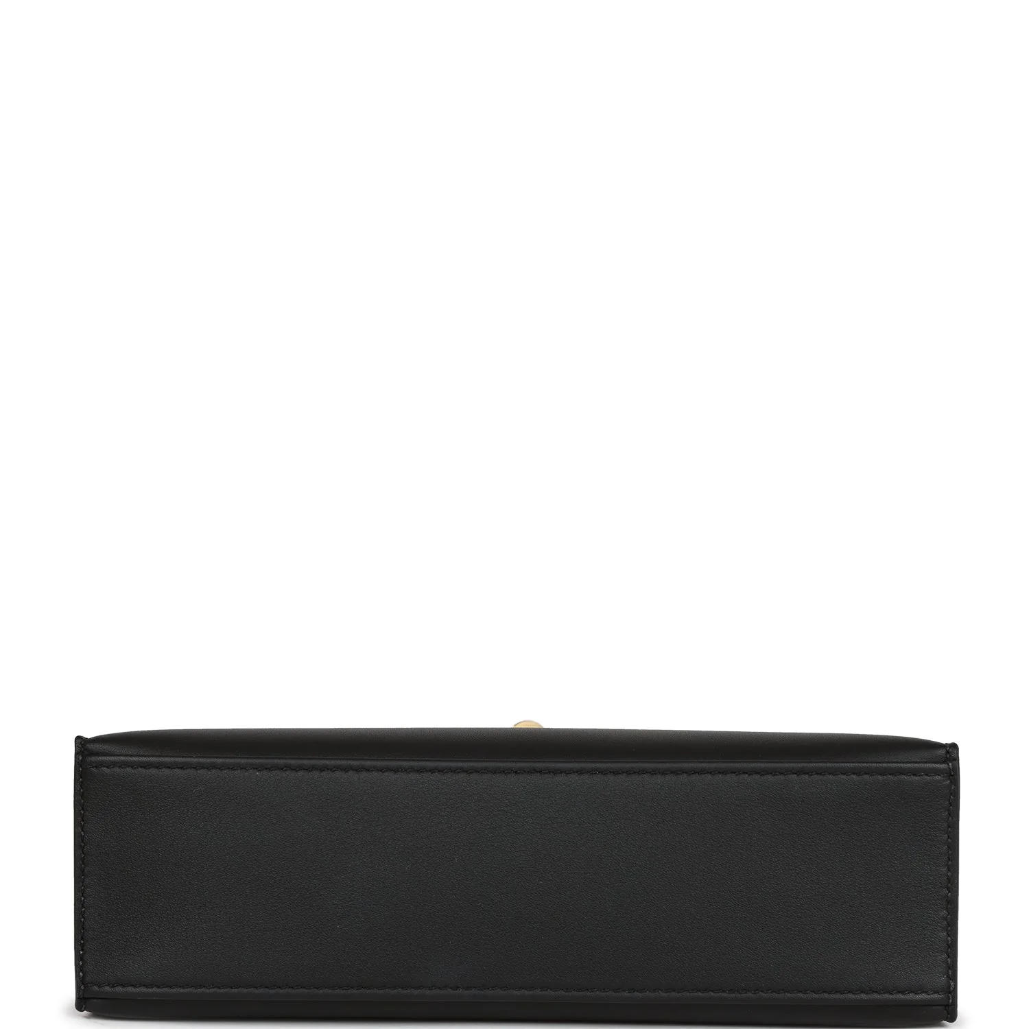 Her Kelly Pochette Black Swift Gold Hardware