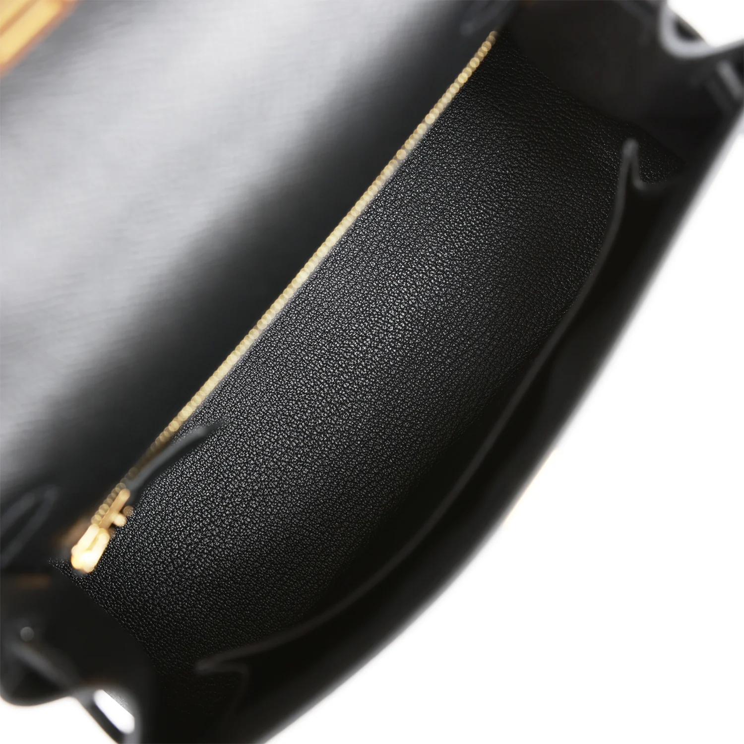 Her Kelly Sellier 25 Black Epsom Gold Hardware
