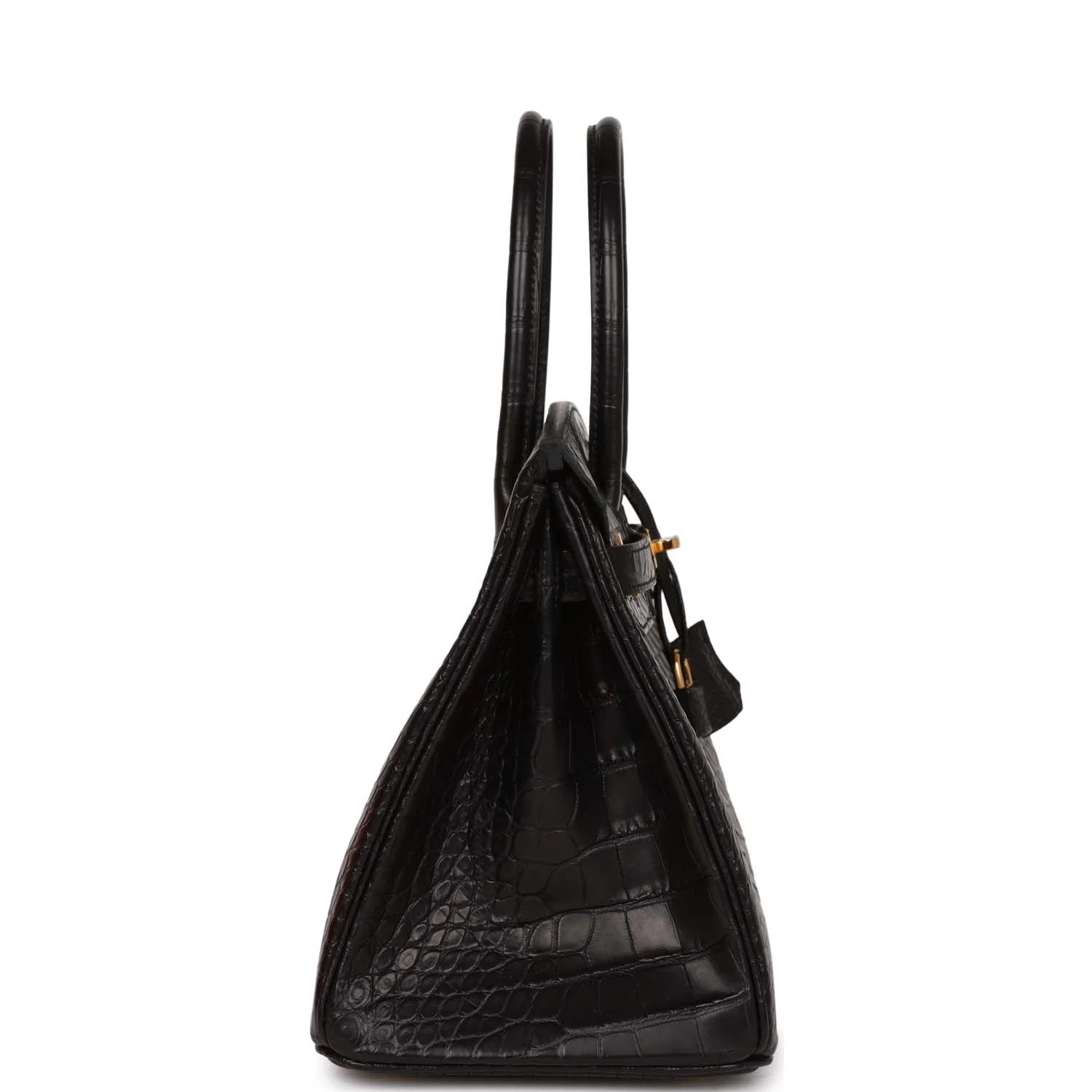 Her Birkin 30 Black Matte Alligator Gold Hardware
