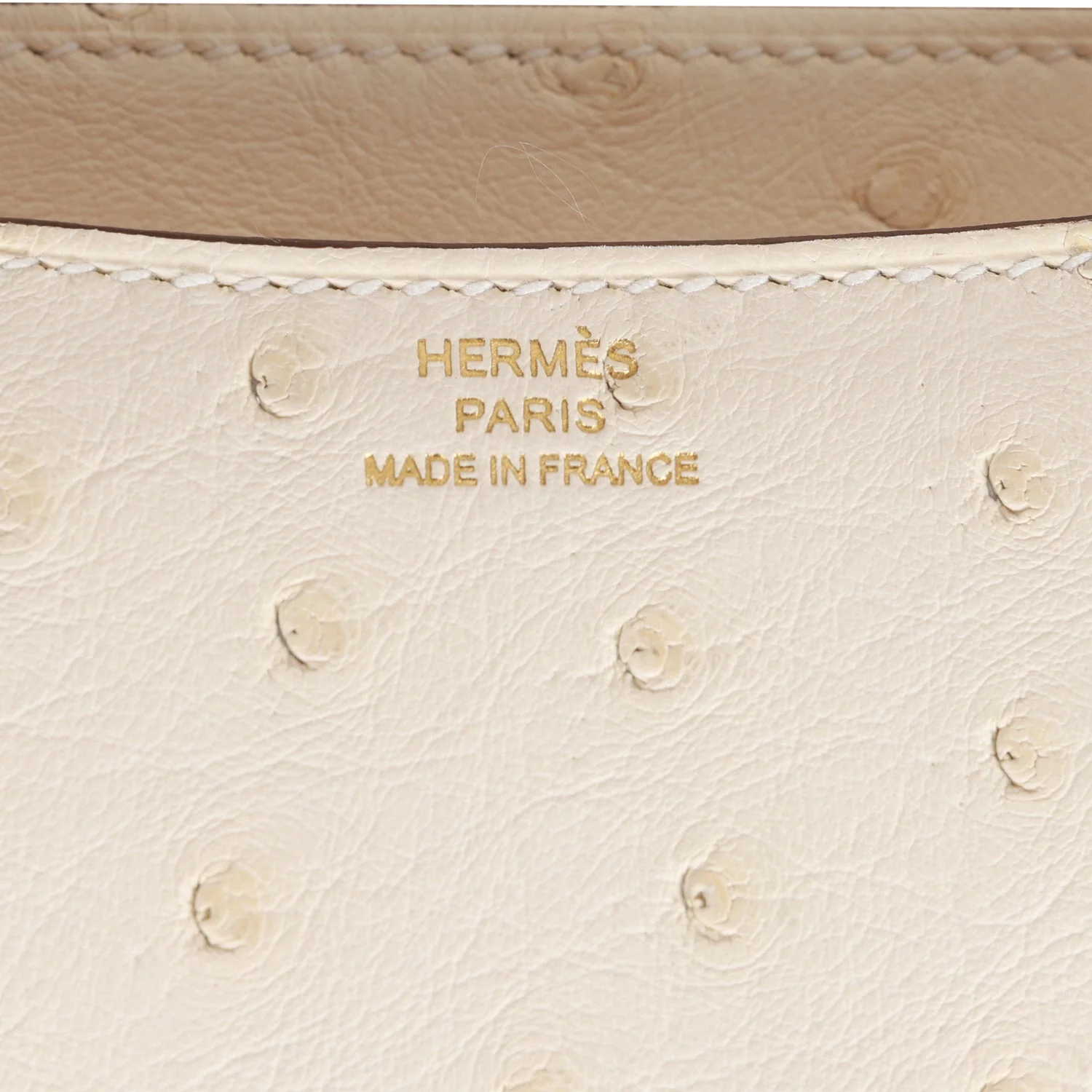 Her Constance 18 Nata Ostrich Gold Hardware
