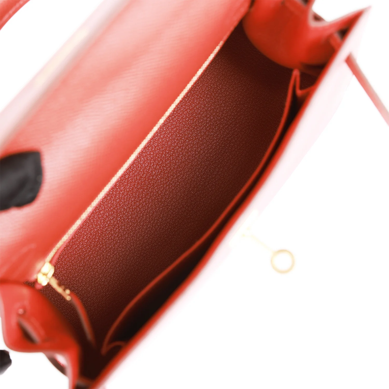 Her Kelly Sellier 25 Rouge Venetian Epsom Gold Hardware