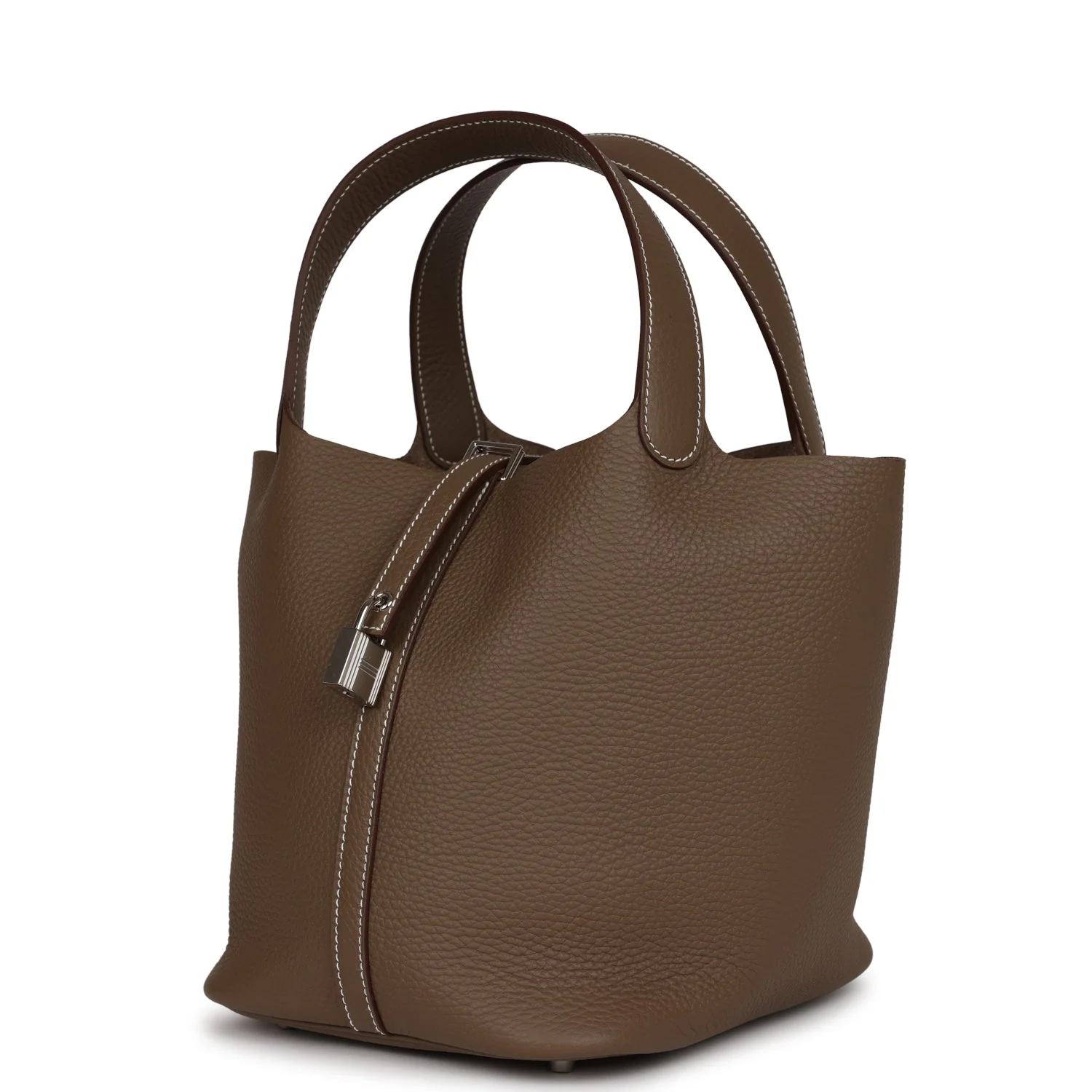 Her Picotin Lock 22 Etoupe Clemence Palladium Hardware