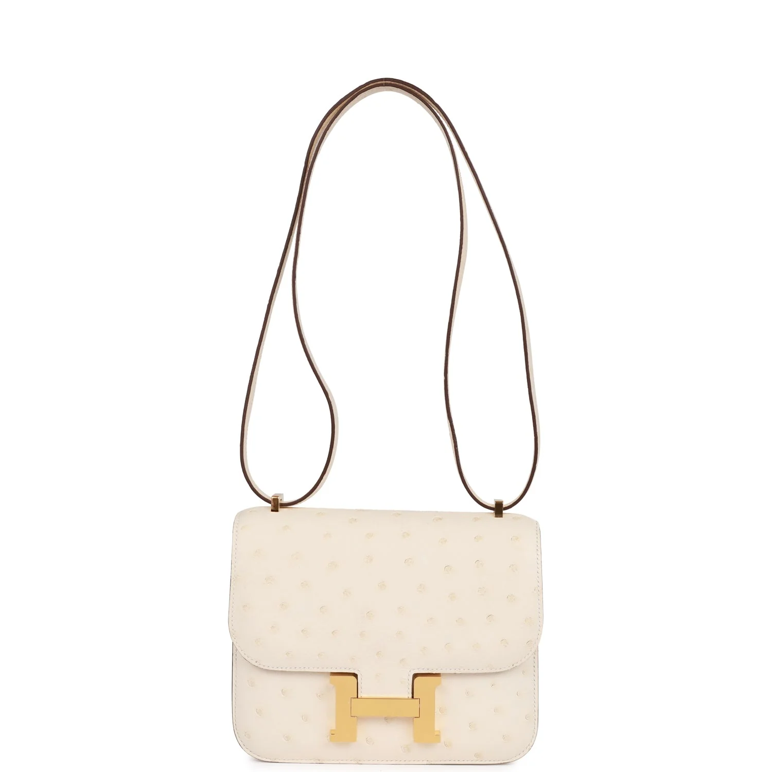 Her Constance 18 Nata Ostrich Gold Hardware