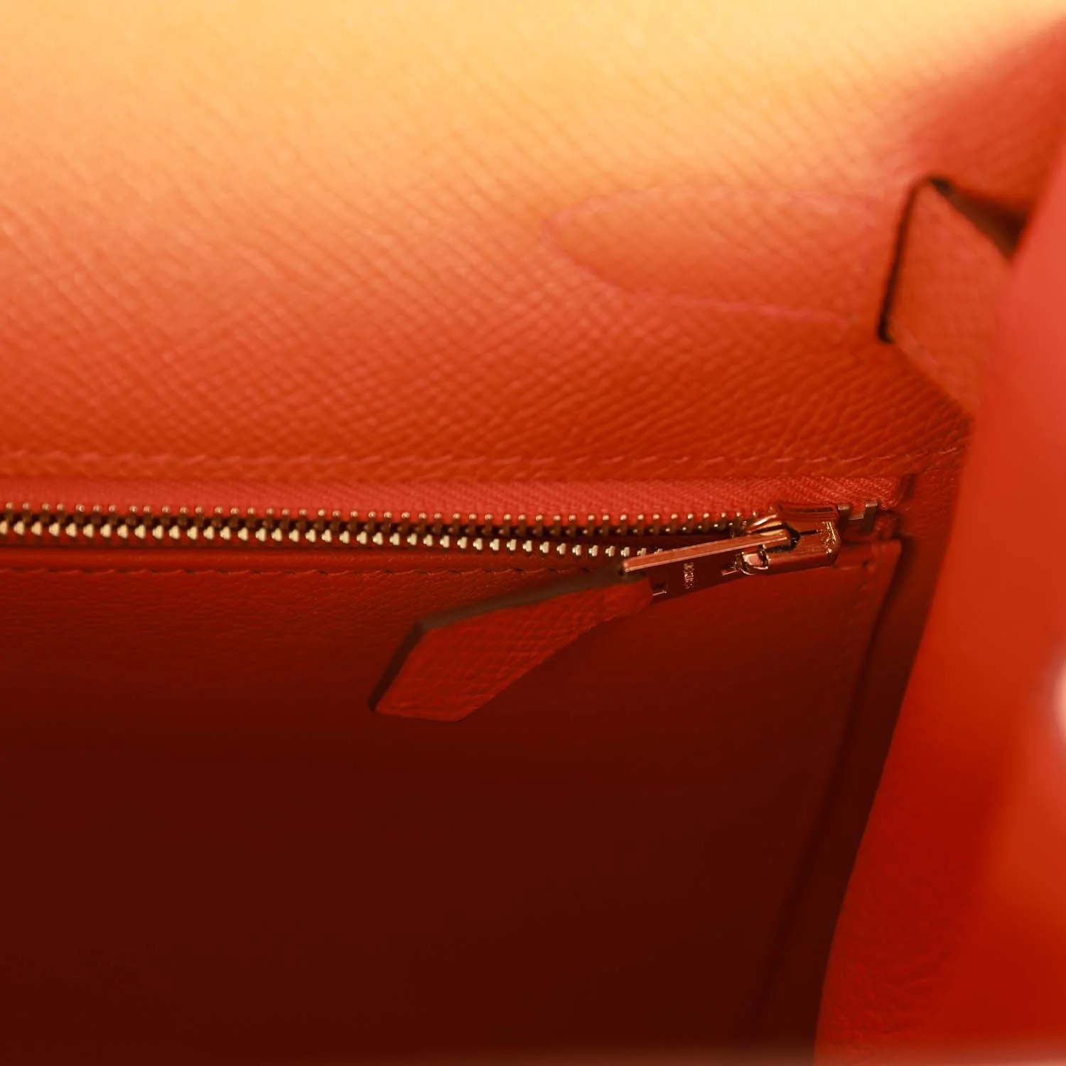 Her Kelly Sellier 28 Orange Epsom Gold Hardware