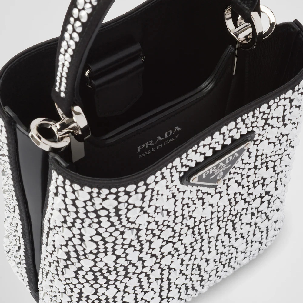 Panier satin bag with crystals