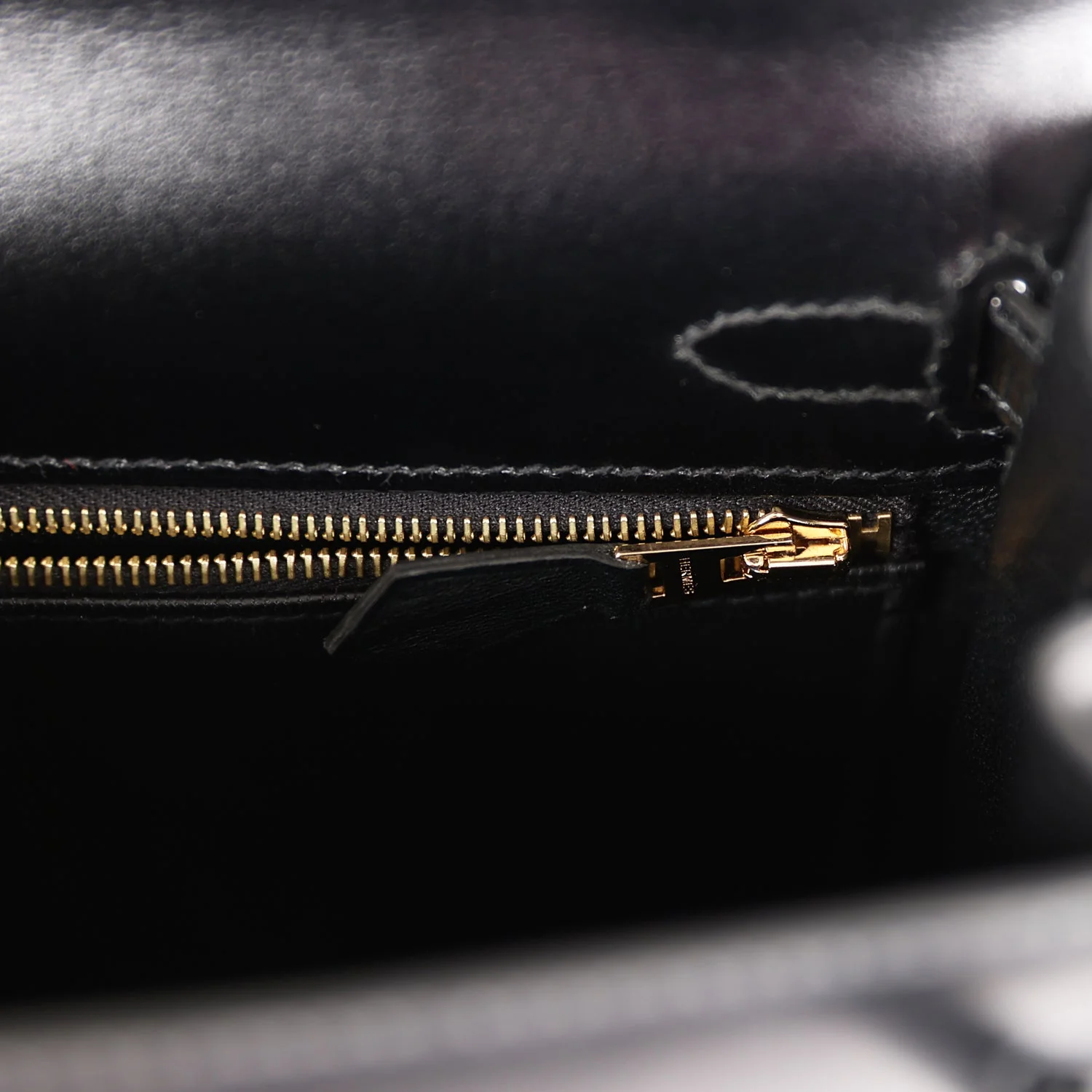 Her Kelly Sellier 25 Black Box Gold Hardware