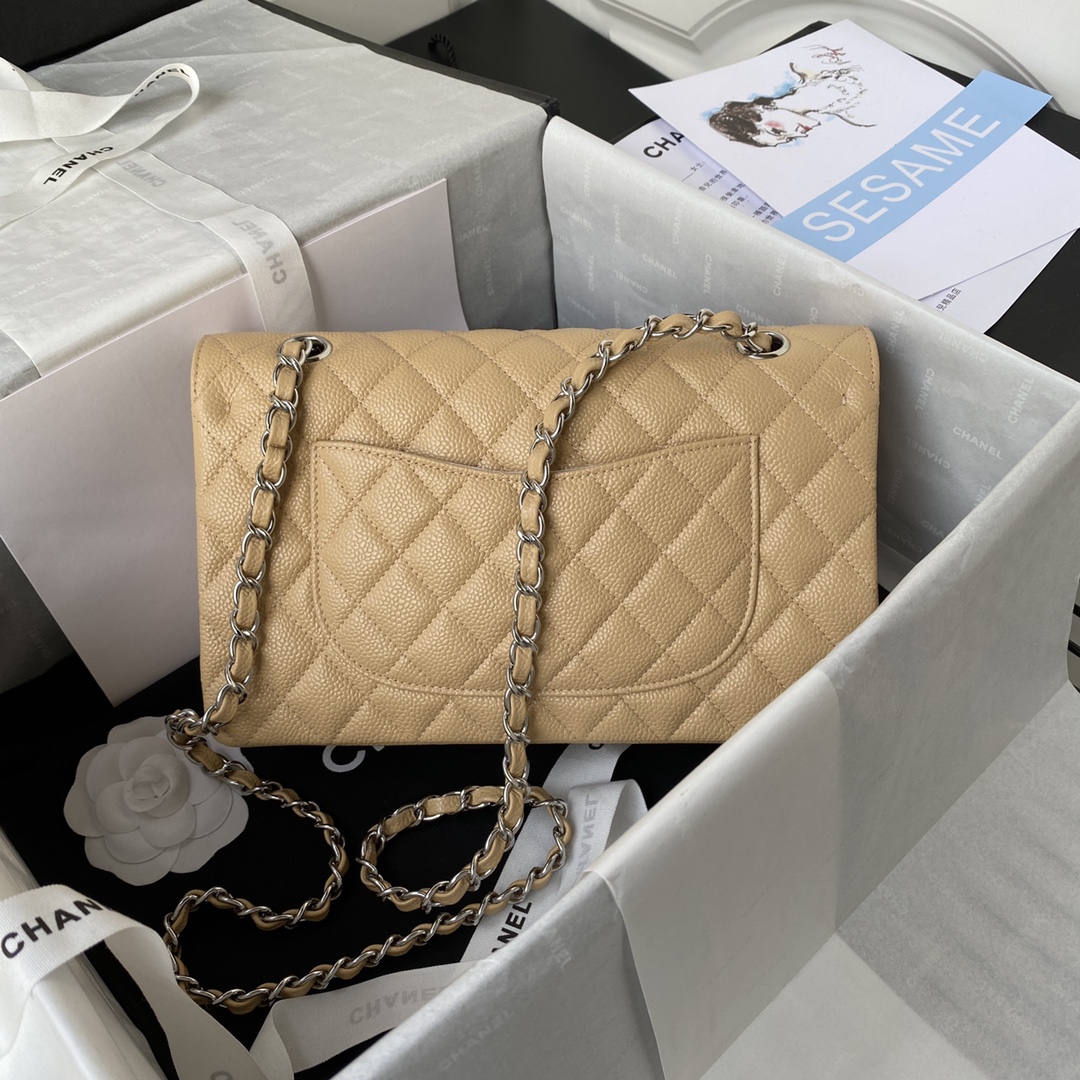 CHANEL CLASSIC 11.12 HANDBAG Lambskin & Brown Metal Brown