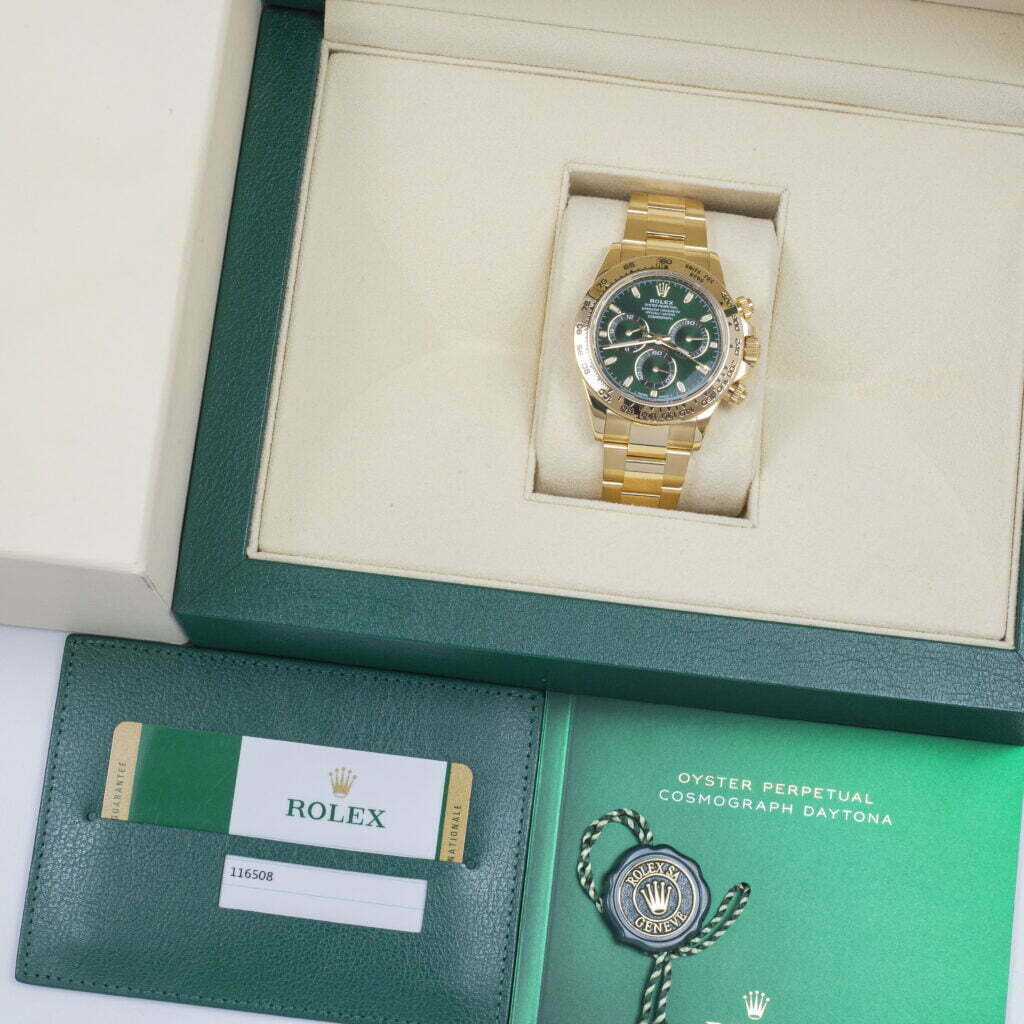 Rolex Daytona 116508 Yellow Gold Green dial