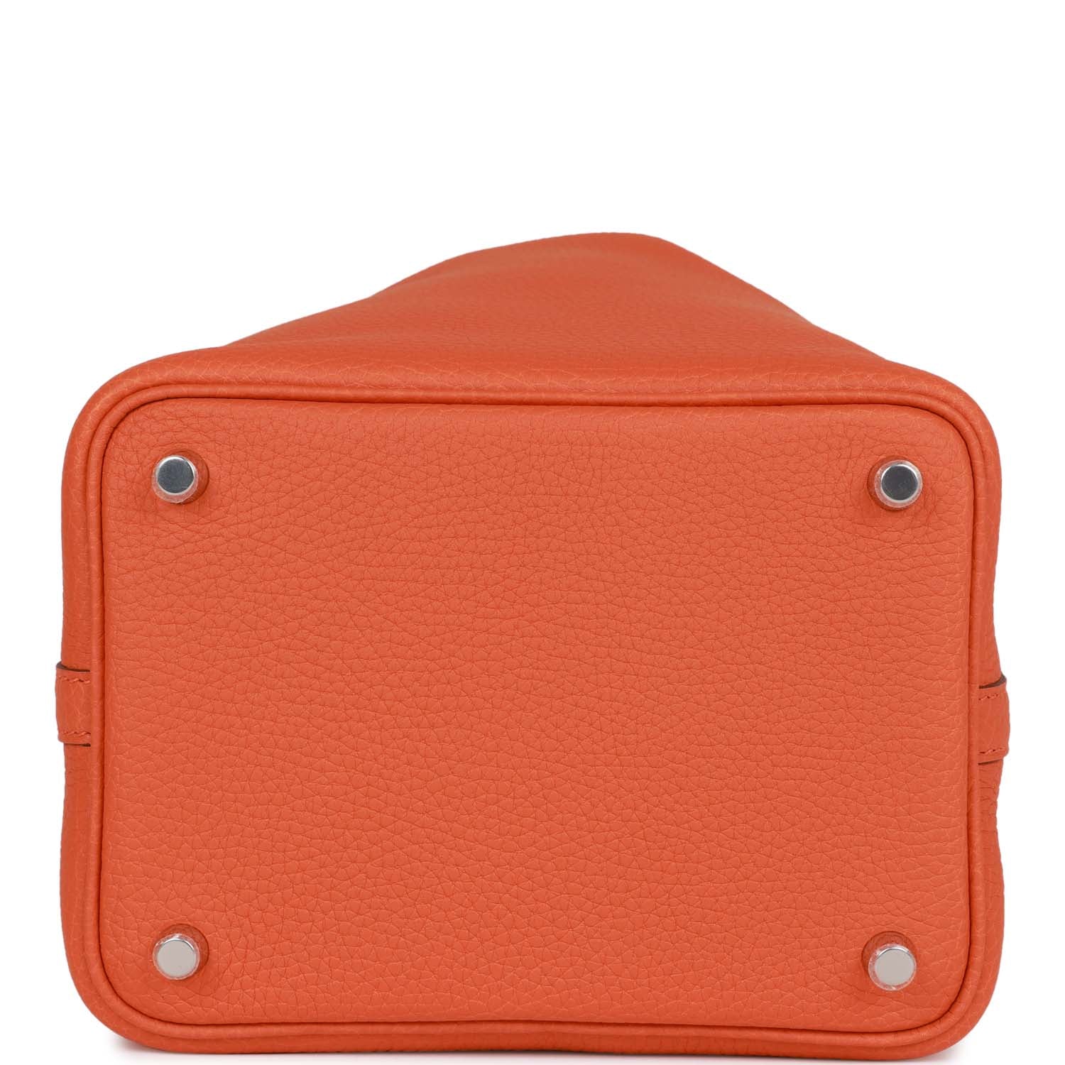 Her Picotin Lock 18 Orange Clemence Palladium Hardware