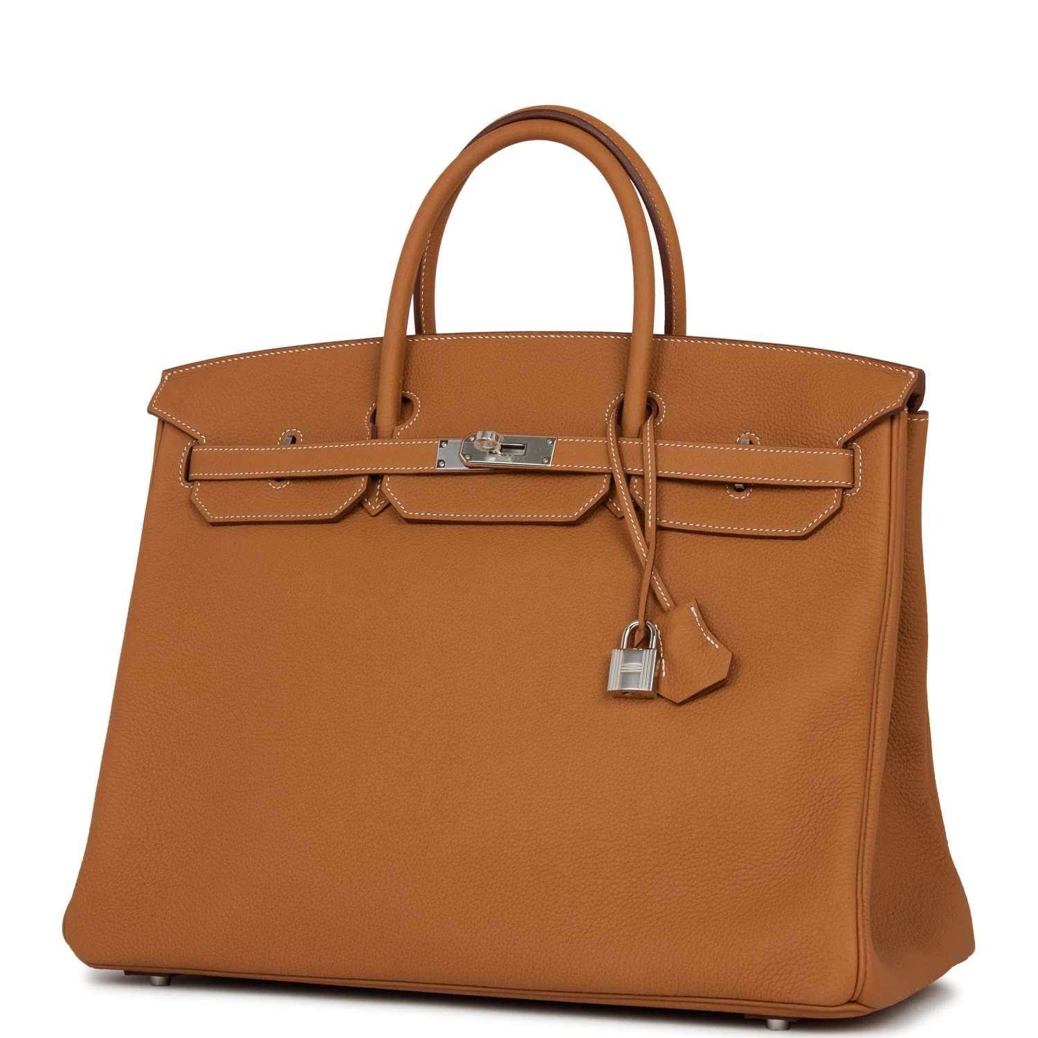 Her Birkin 40 Gold Togo Palladium Hardware