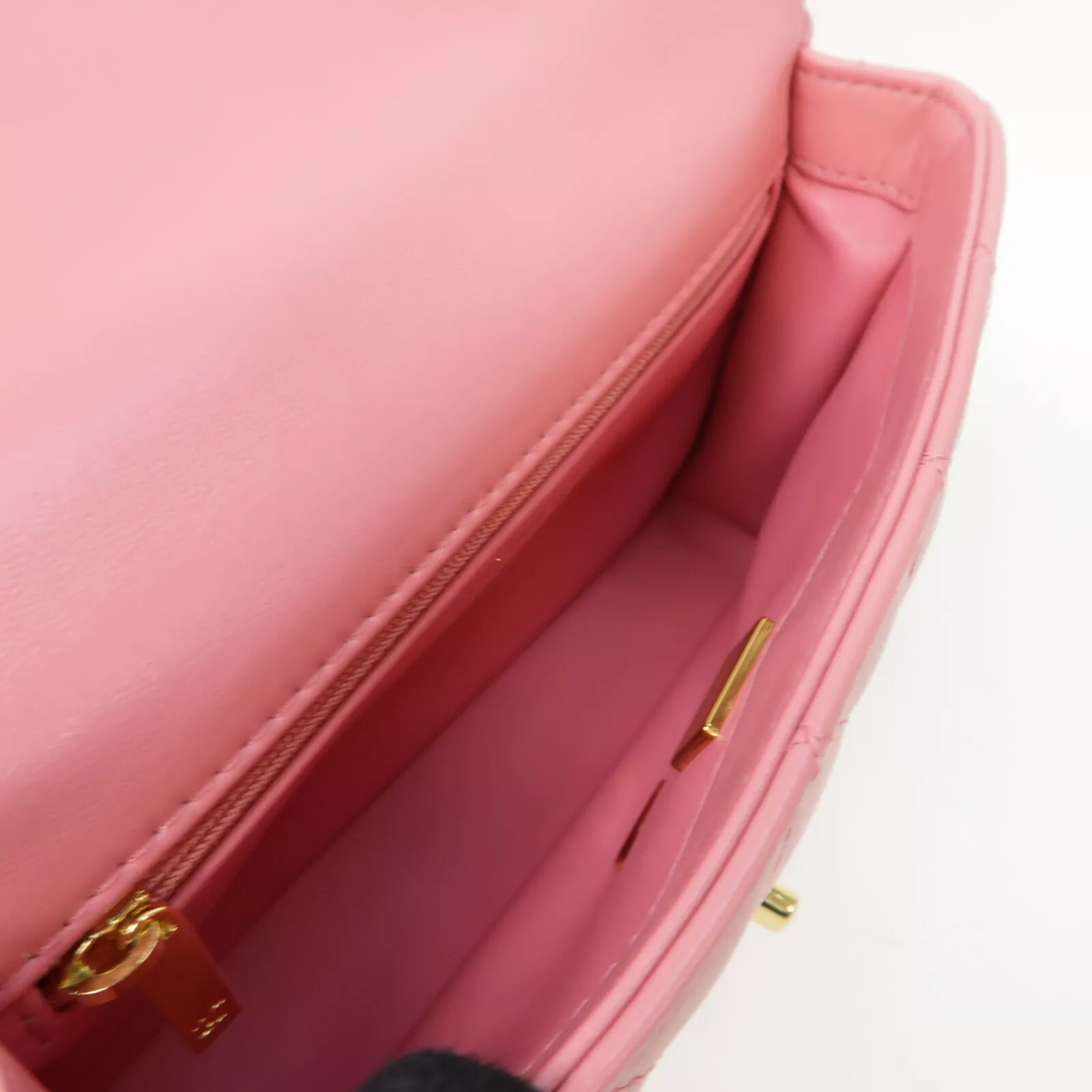 CHANEL Mini flap bag with handle AS4023 Pink