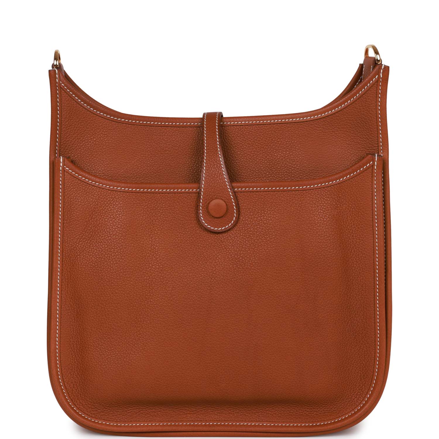 Her Evelyne III PM Fauve Barenia Faubourg Gold Hardware