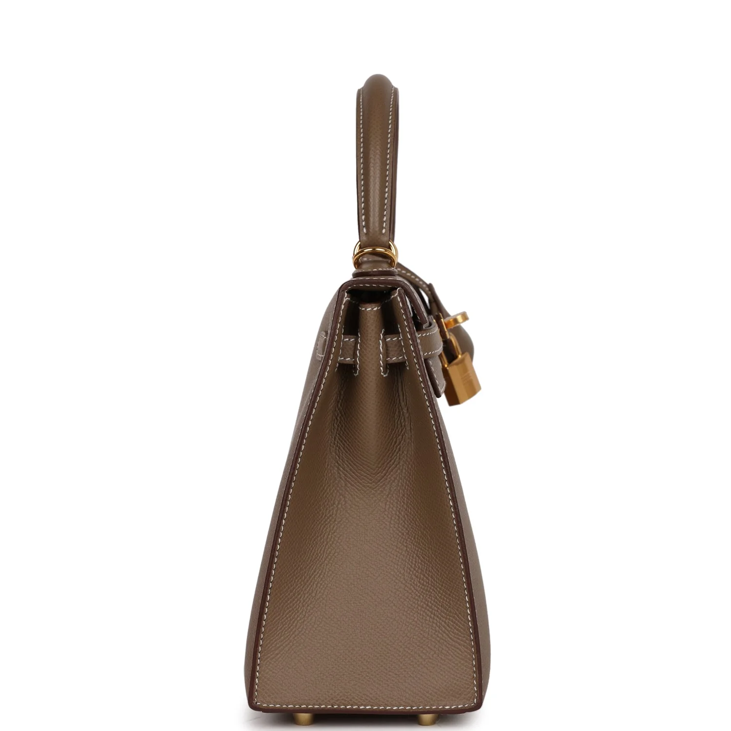 Her Kelly Sellier 25 Etoupe Epsom Gold Hardware