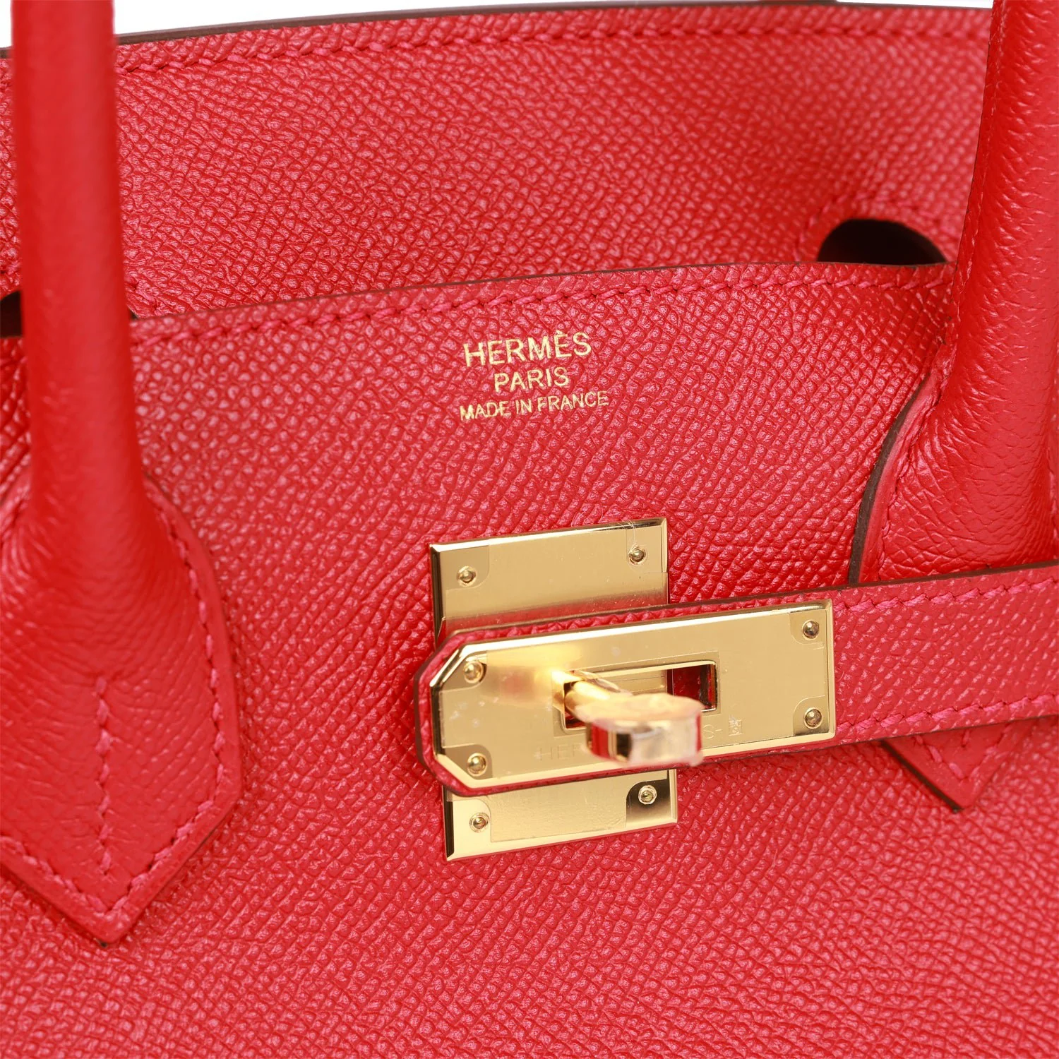 Her Birkin 30 Rouge Casaque Epsom Gold Hardware
