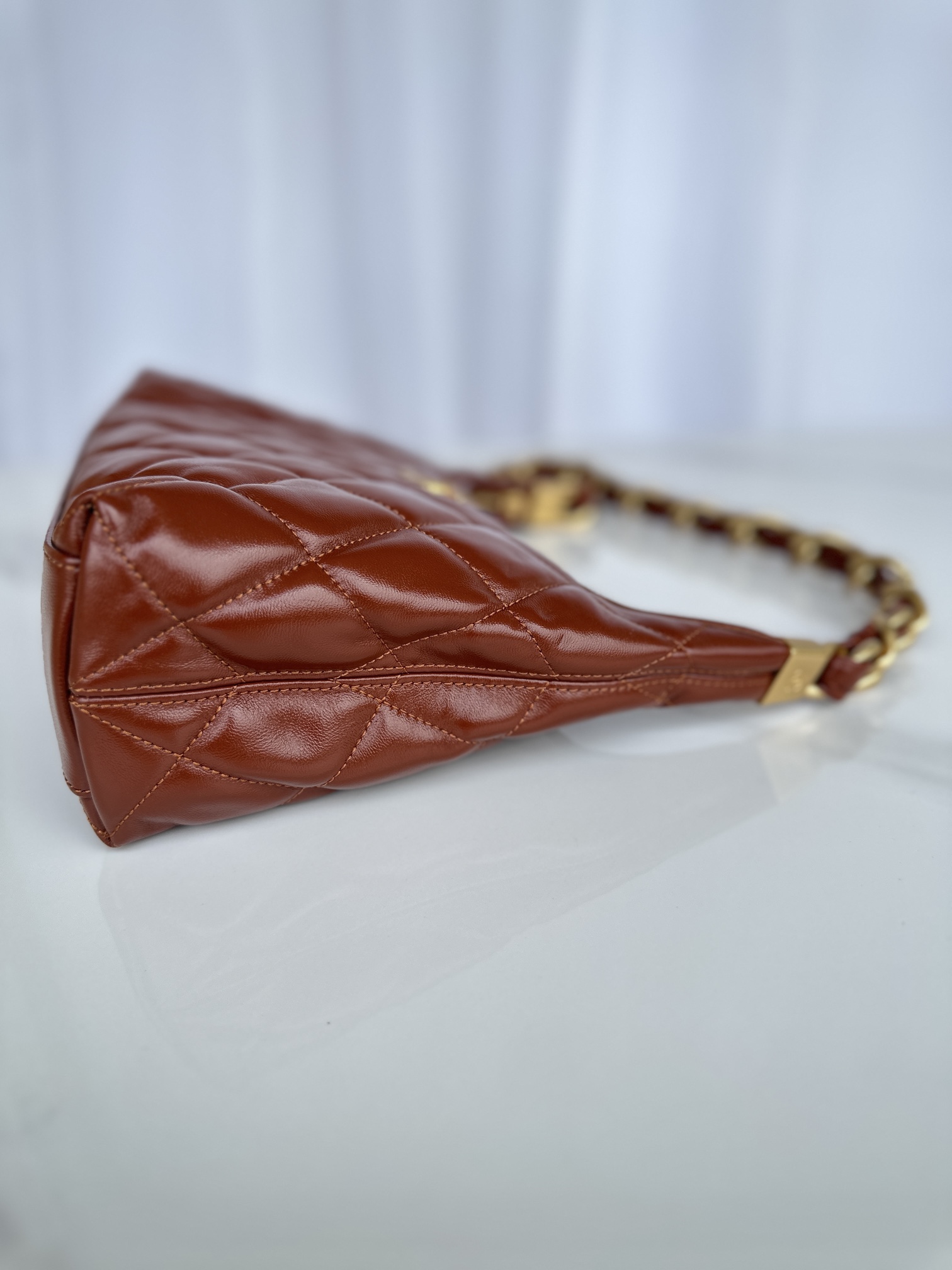 CHANEL Hobo Handbag  Khaki- AS4912