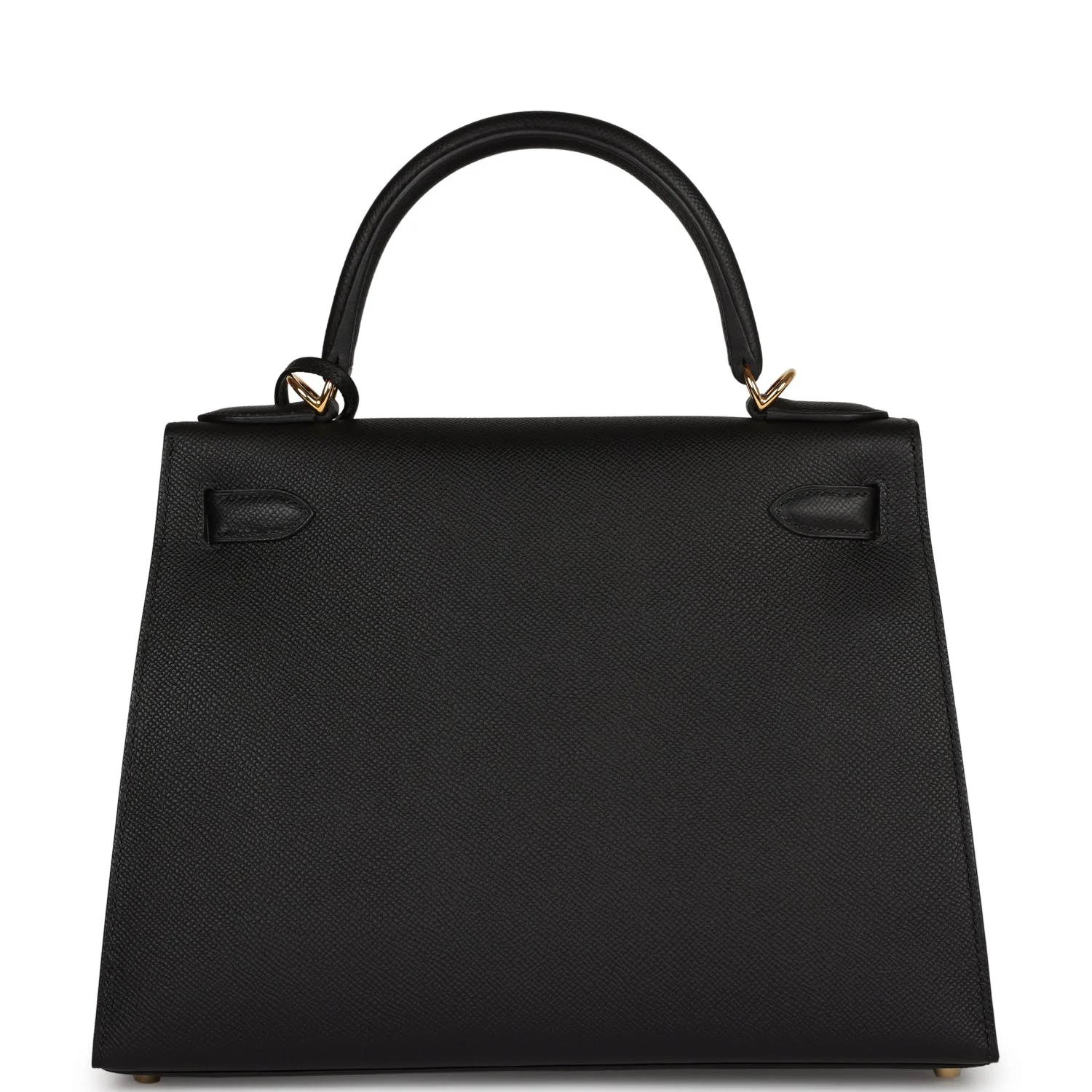 Her Kelly Sellier 28 Black Epsom Gold Hardware