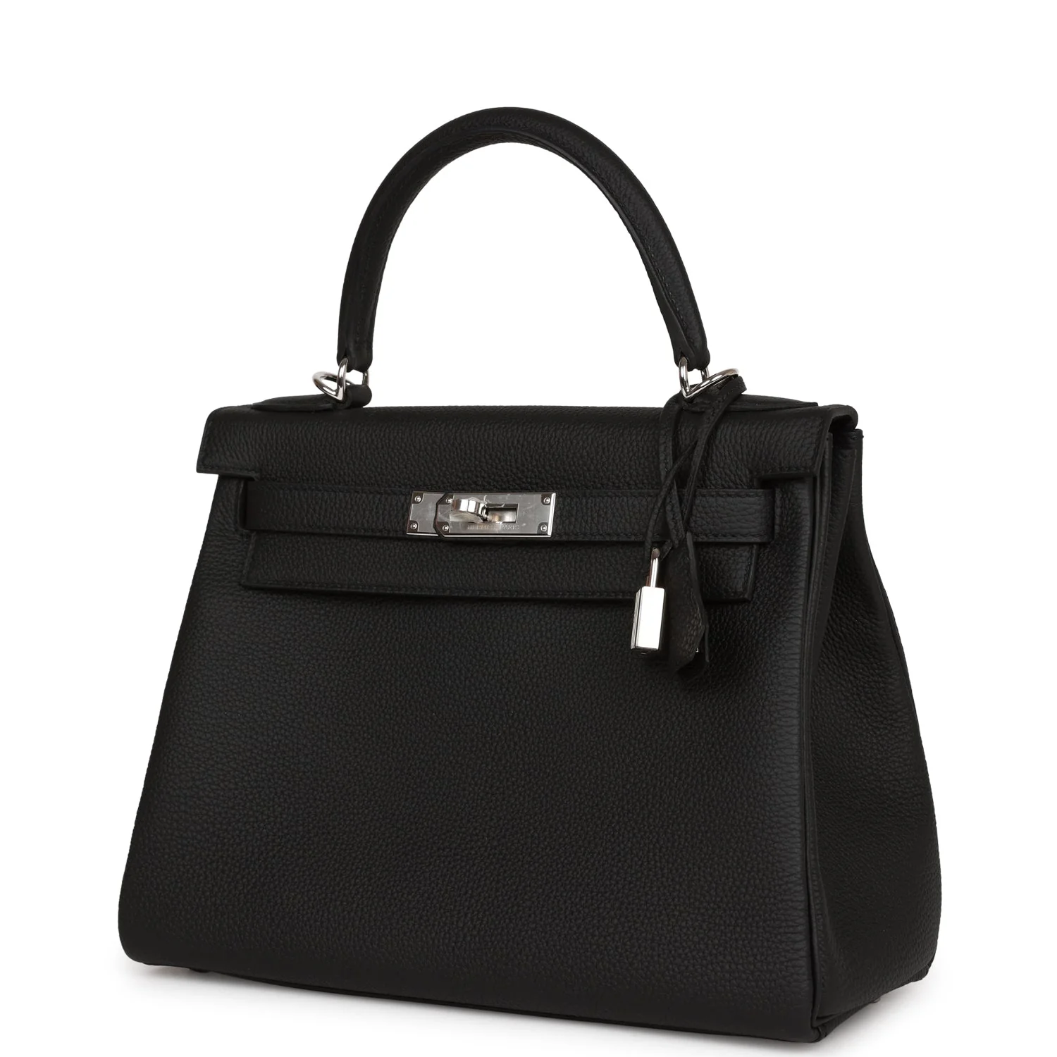 Her Kelly Retourne 28 Black Togo Palladium Hardware