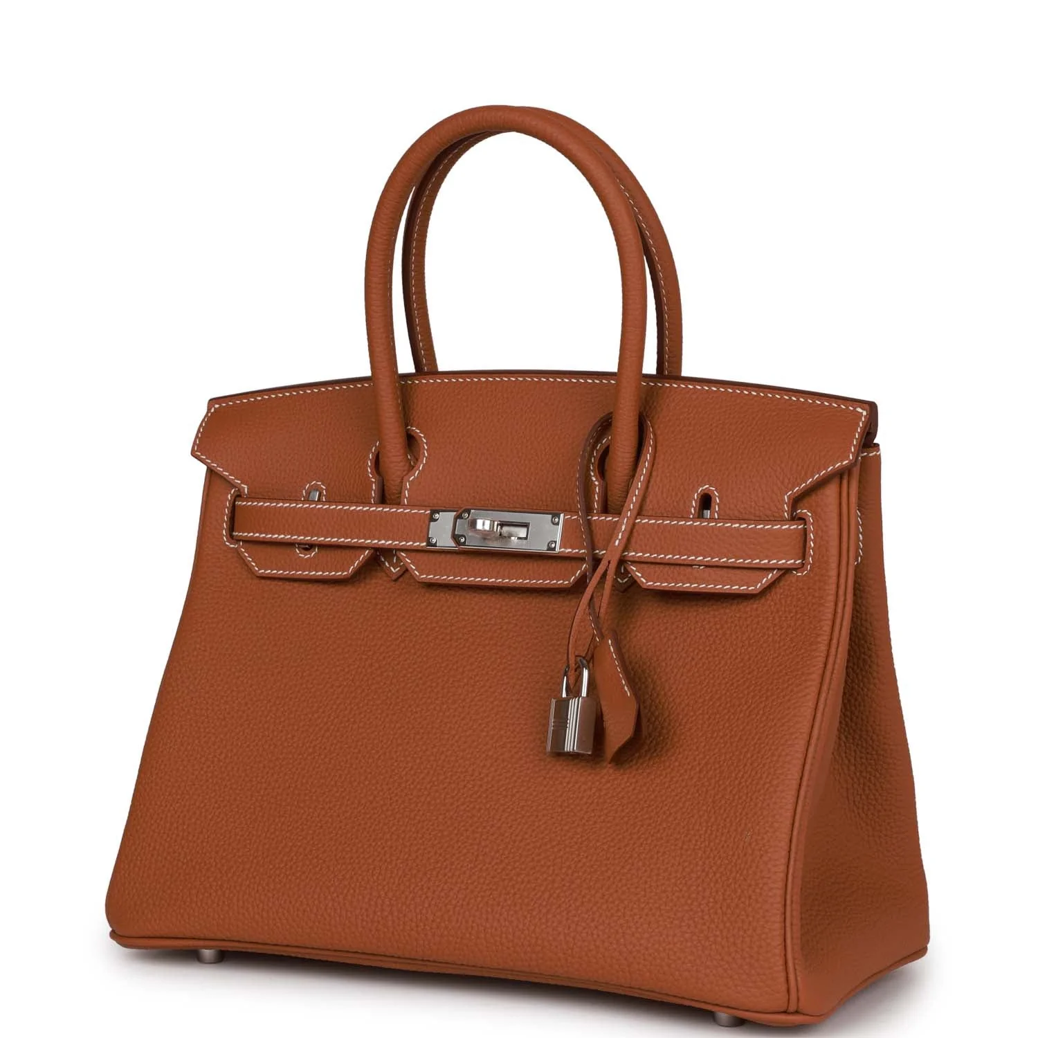 Her Birkin 30 Gold Togo Palladium Hardware