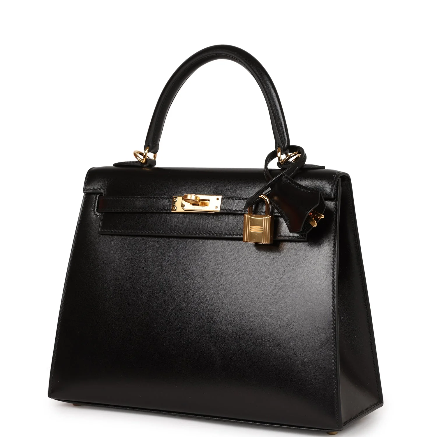 Her Kelly Sellier 25 Black Box Gold Hardware