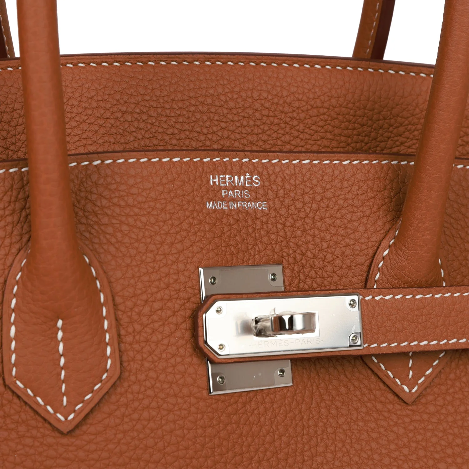 Her Birkin 35 Gold Togo Palladium Hardware