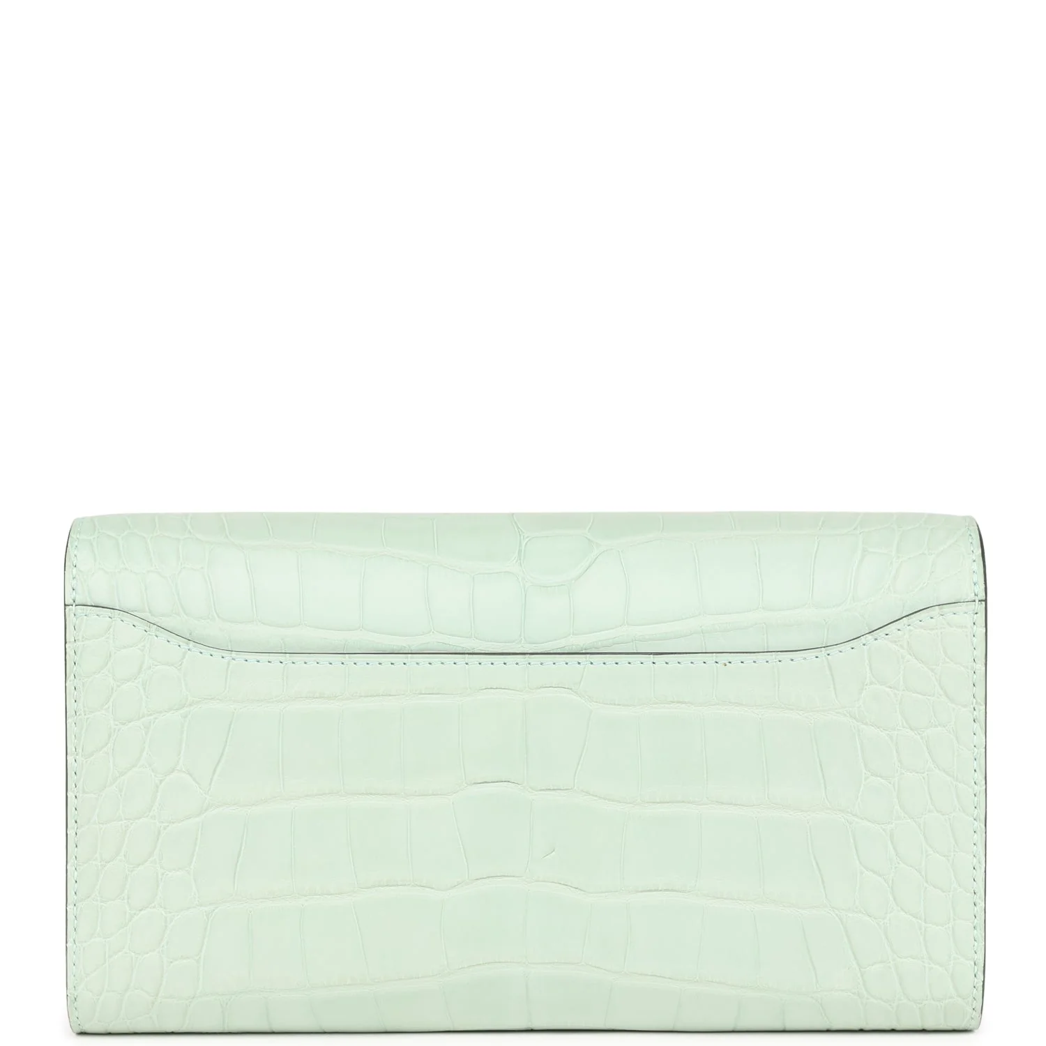 Her Constance Wallet To Go Vert D'eau Matte Alligator Palladium Hardware