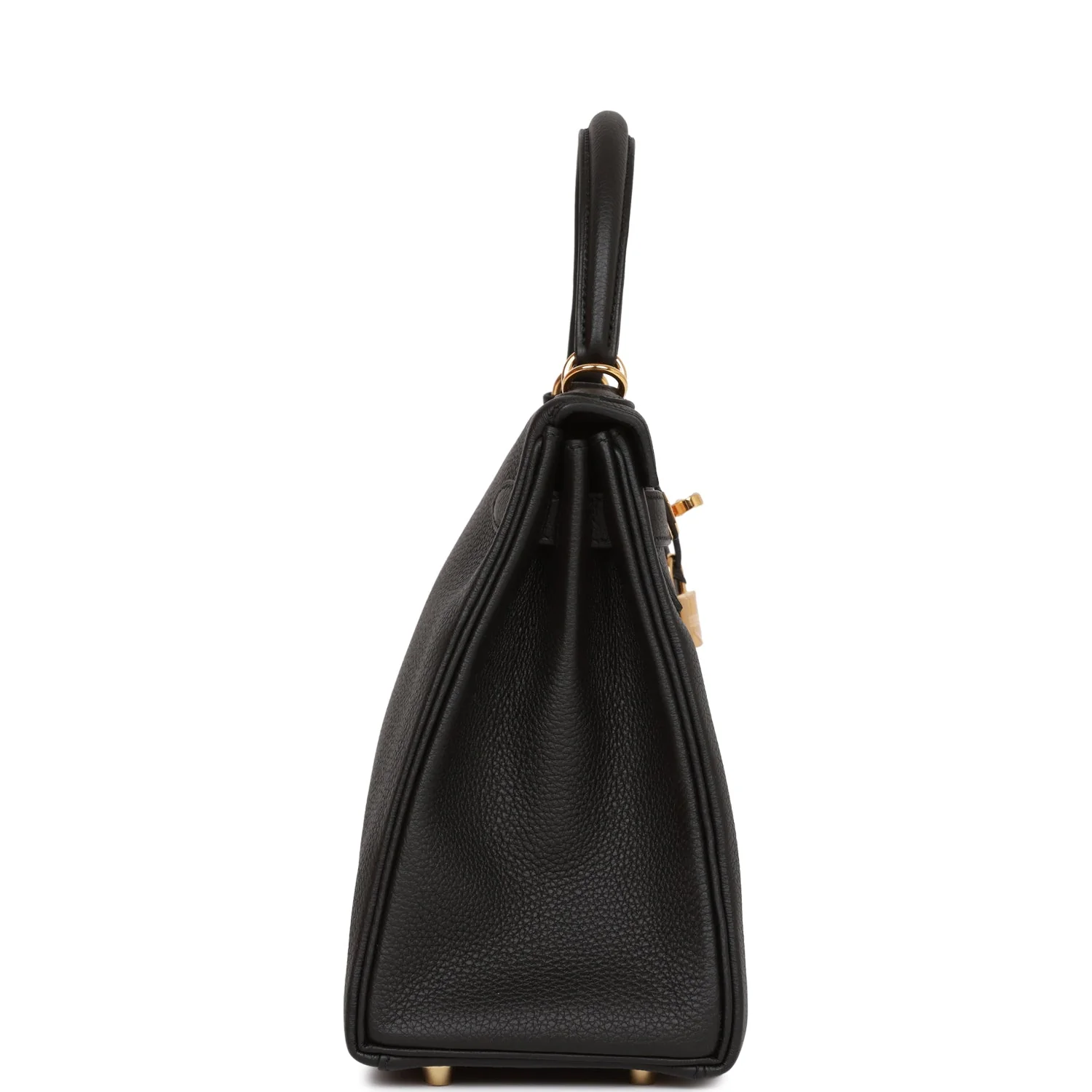 Her Kelly Retourne 28 Black Togo Gold Hardware