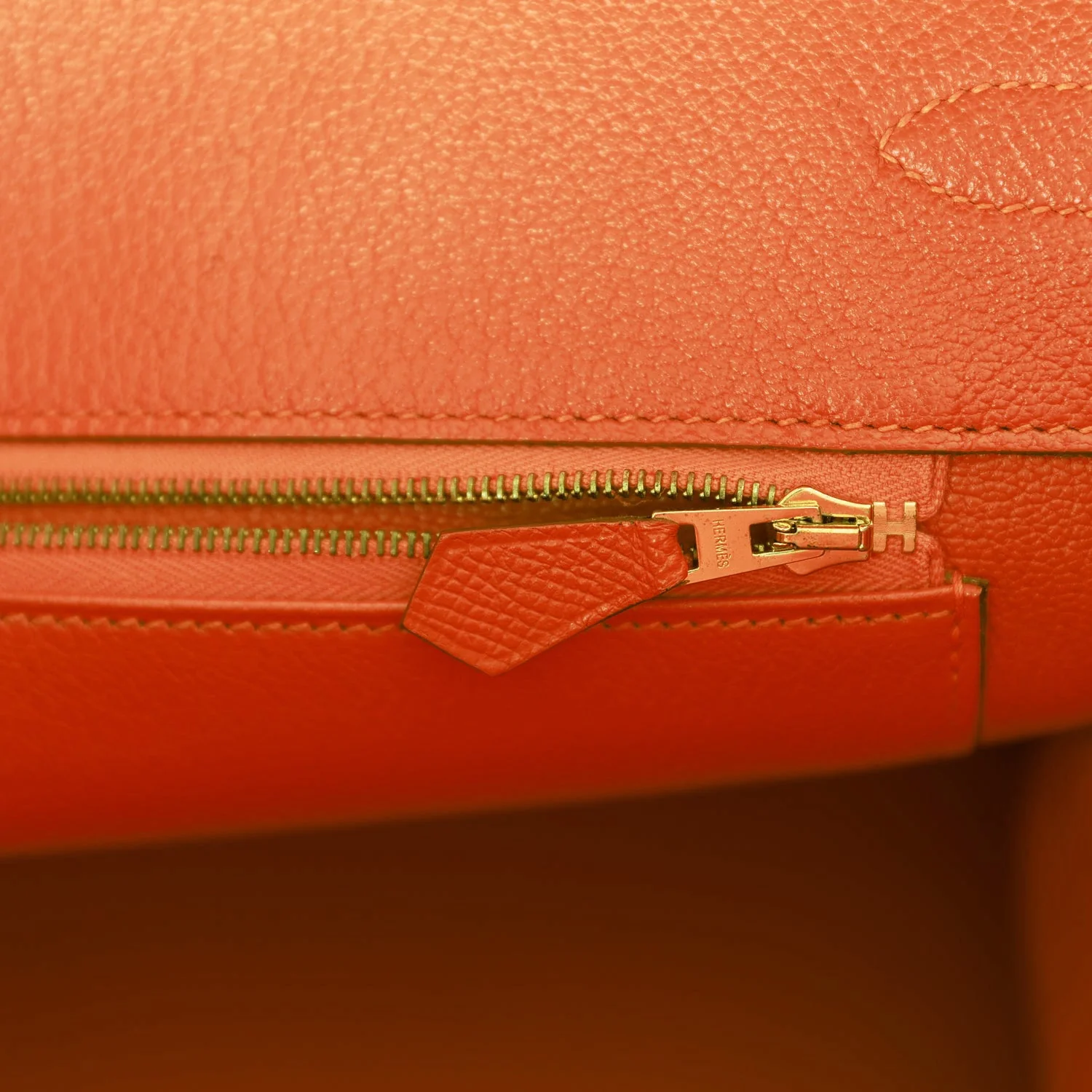 Her Birkin 35 Feu Epsom Gold Hardware